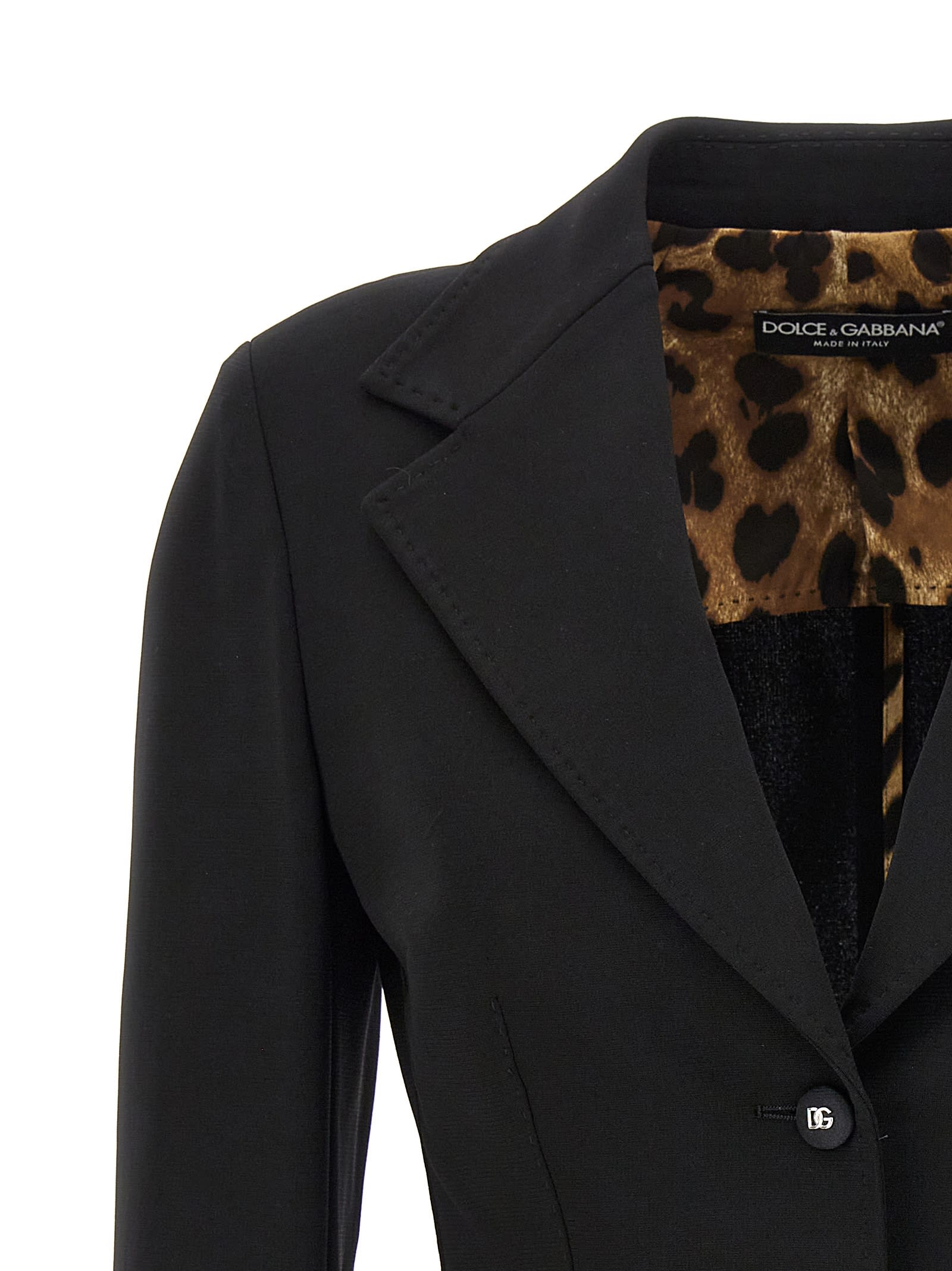 Shop Dolce & Gabbana Single-breasted Turlington Blazer In Nero