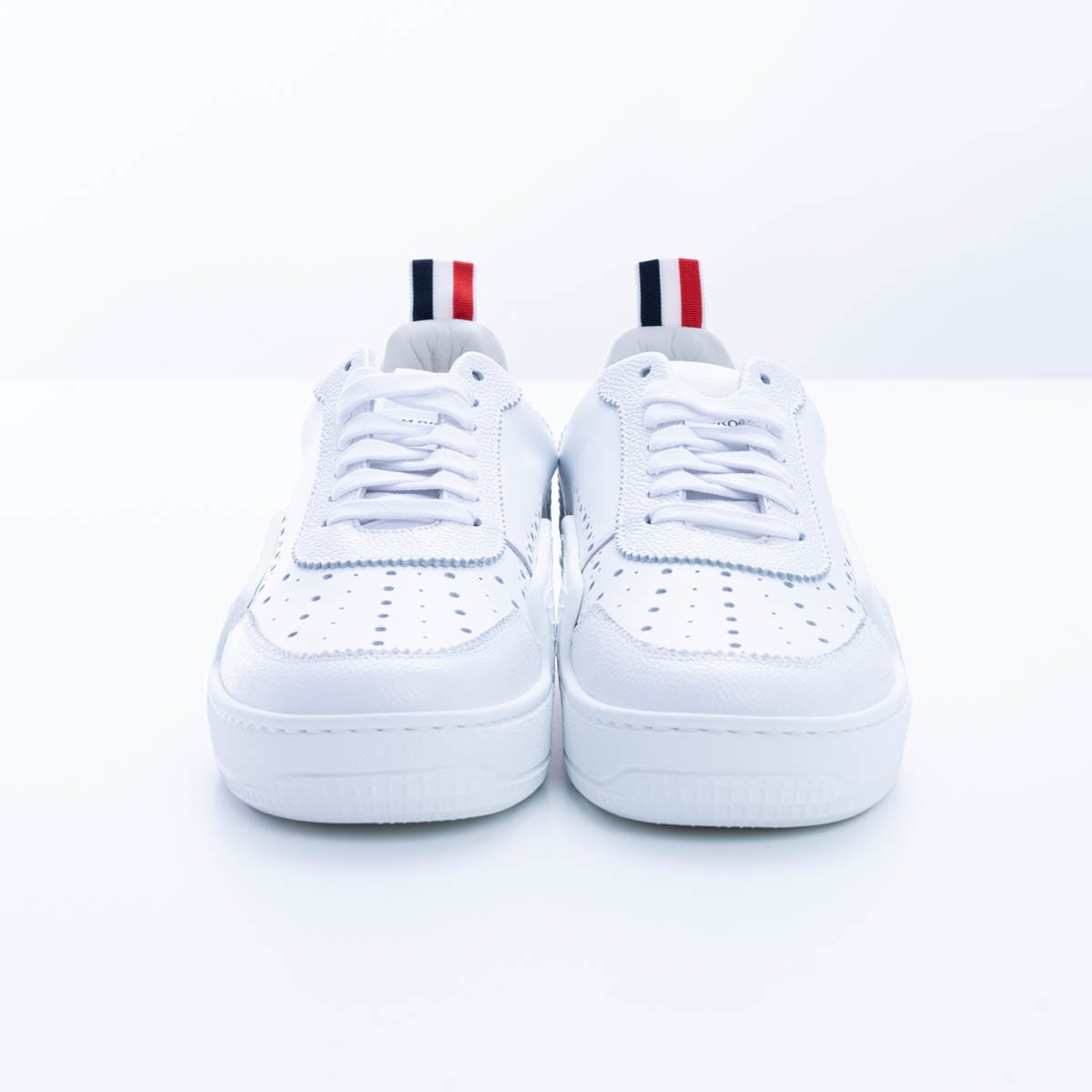 Thom Browne Basketball Leather Sneaker In White