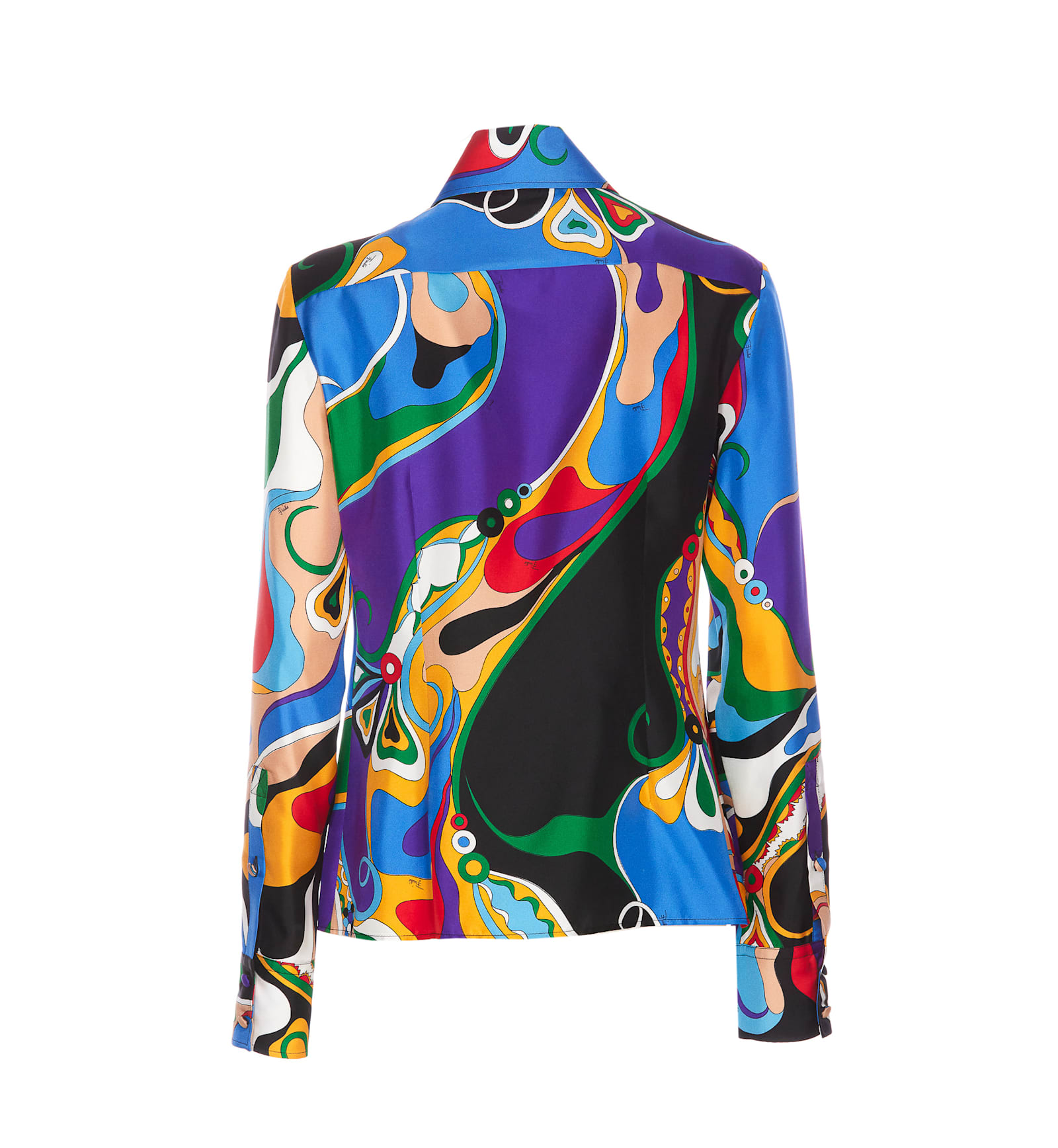 Shop Pucci Orchidea Print Silk Shirt In Multicolour