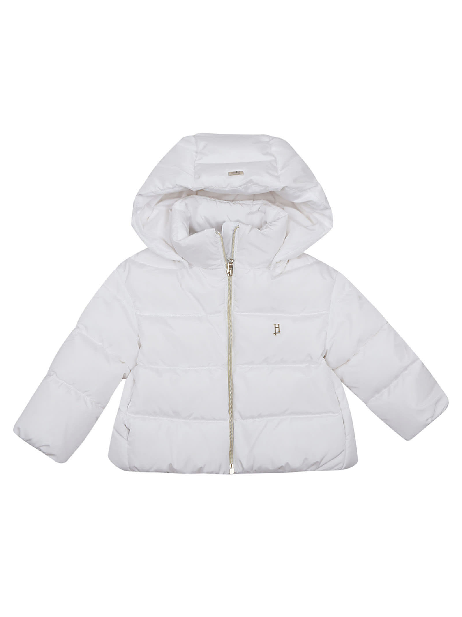 Herno Kids' Padded Jacket In Bianco