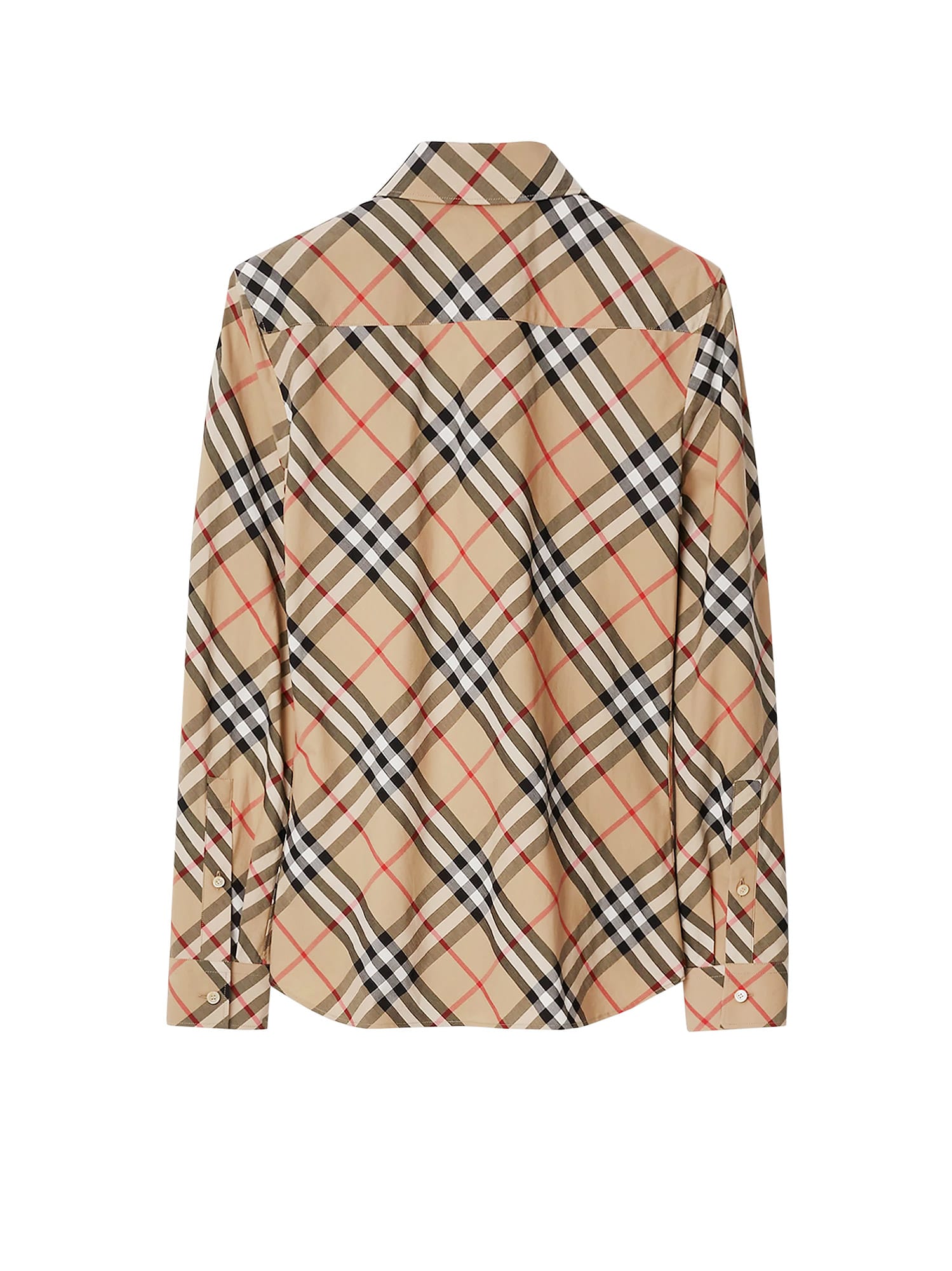 Shop Burberry Shirt In Sand Ip Check