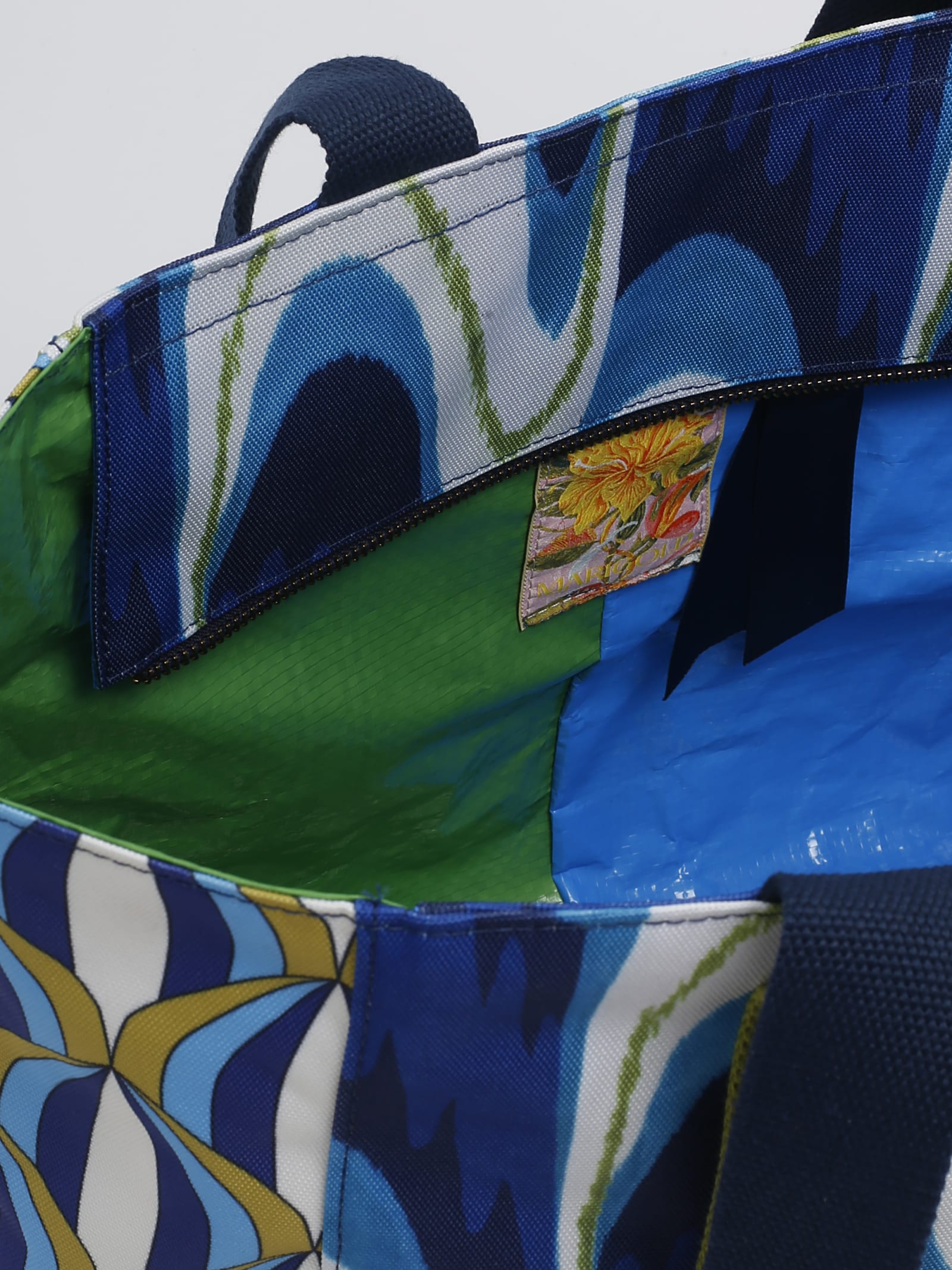 Shop Maliparmi Poliester Shoulder Bag In Blu-azzurro