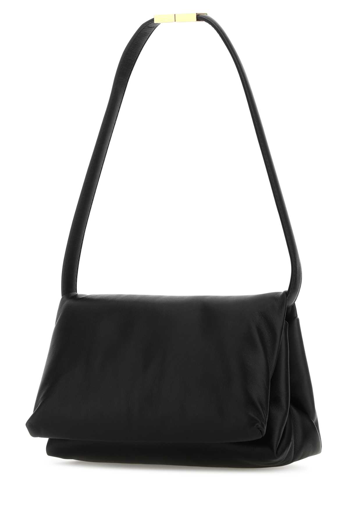 Marni Black Leather Prisma Shoulder Bag