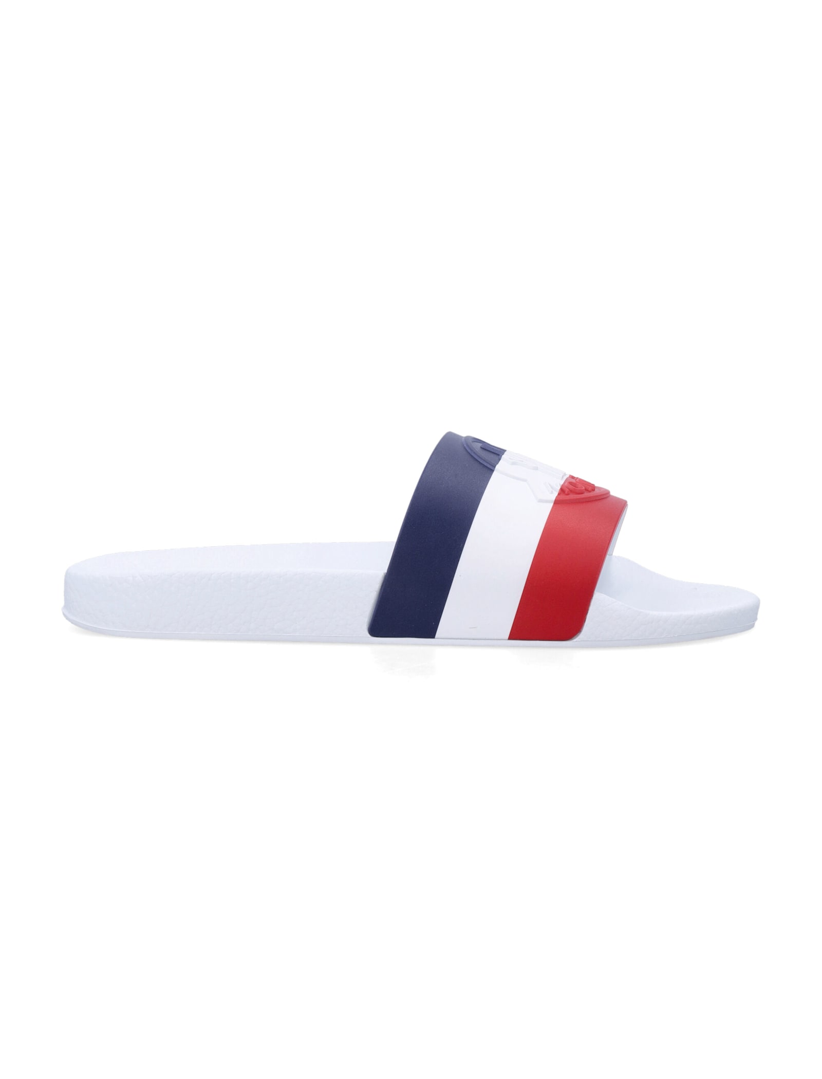 Shop Moncler Basile Slids Shoes In White