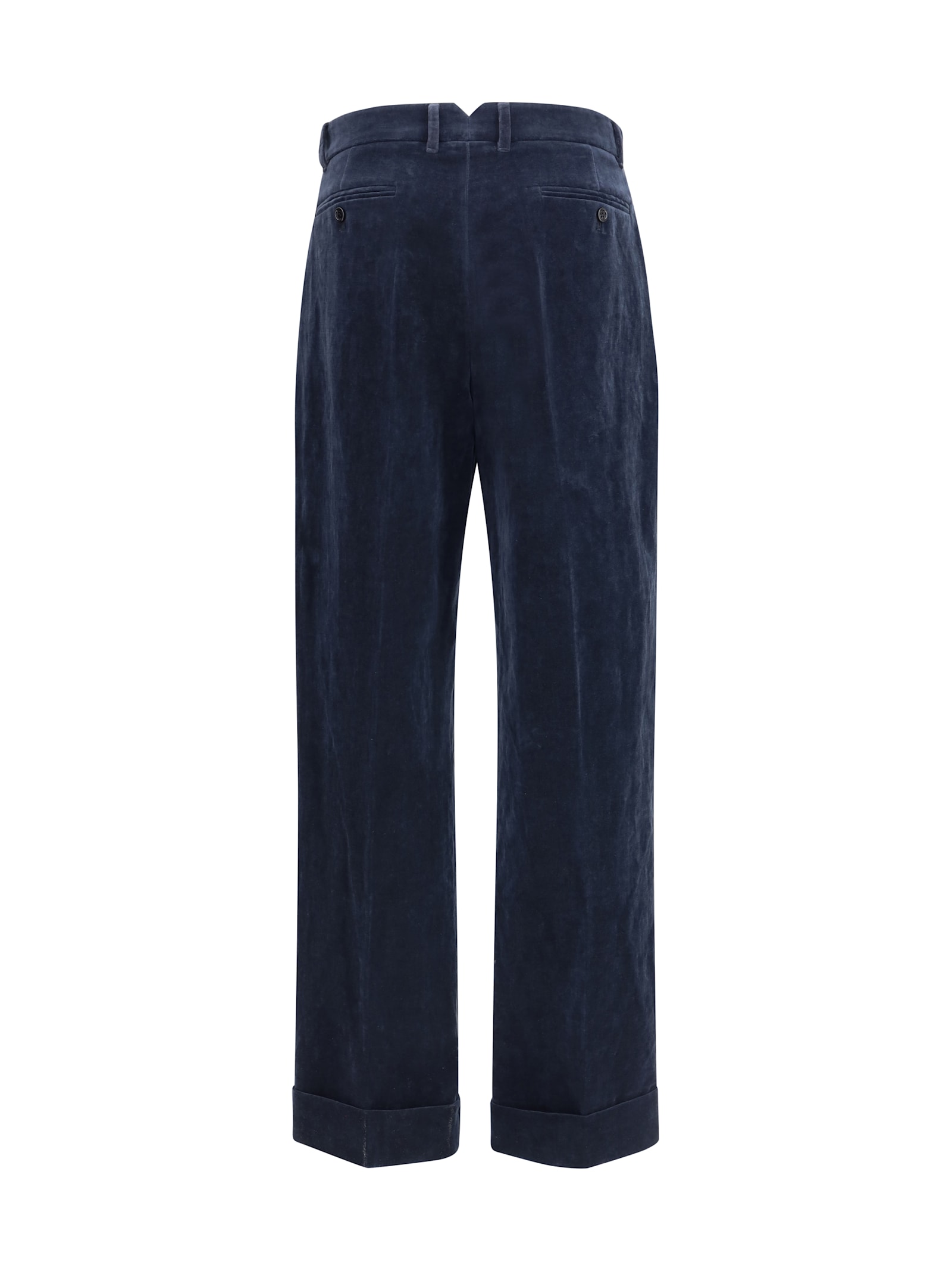 Valentino Trousers Featuring Pleated Design And Belt Loops In Blue