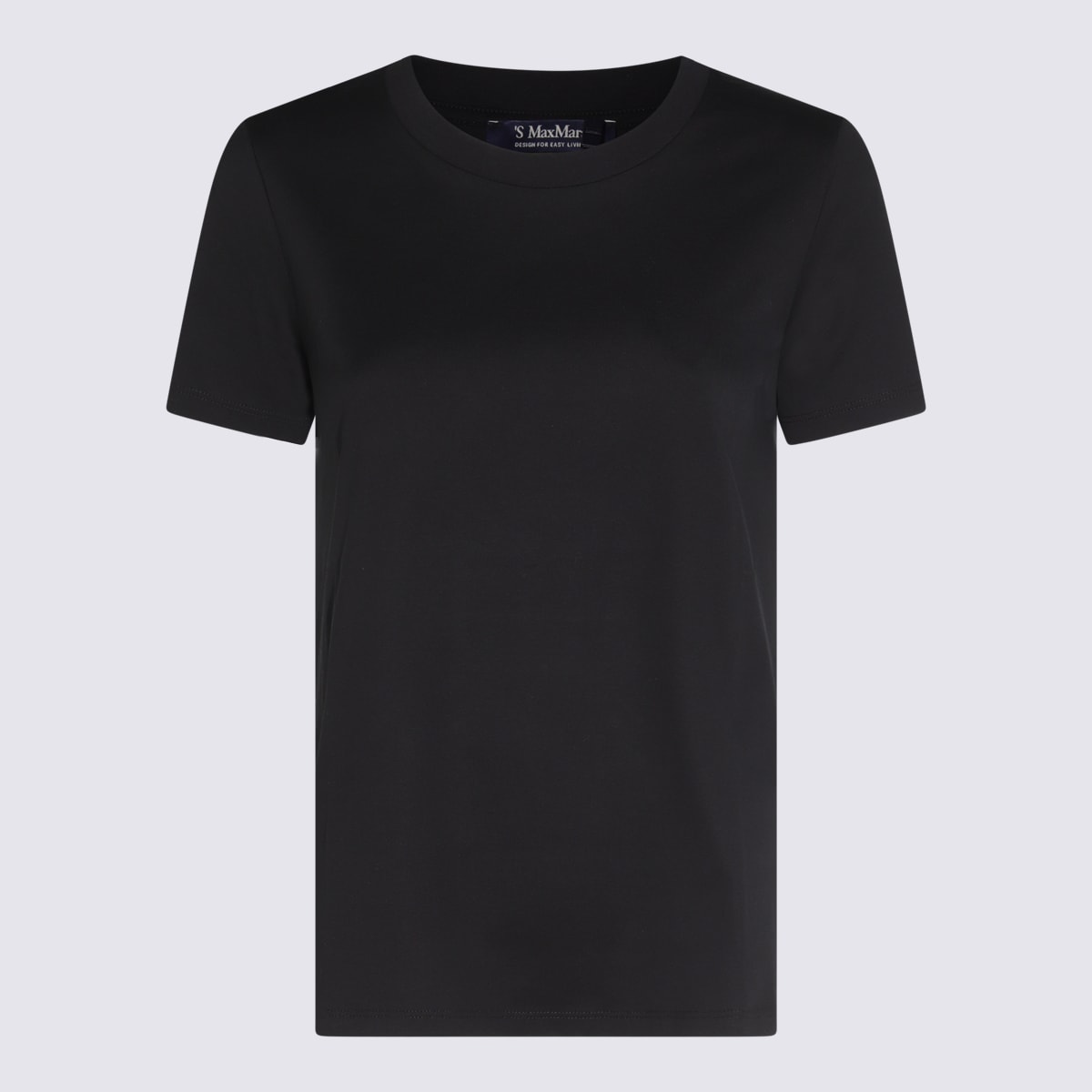 'S MAX MARA BLACK COTTON RENO T-SHIRT