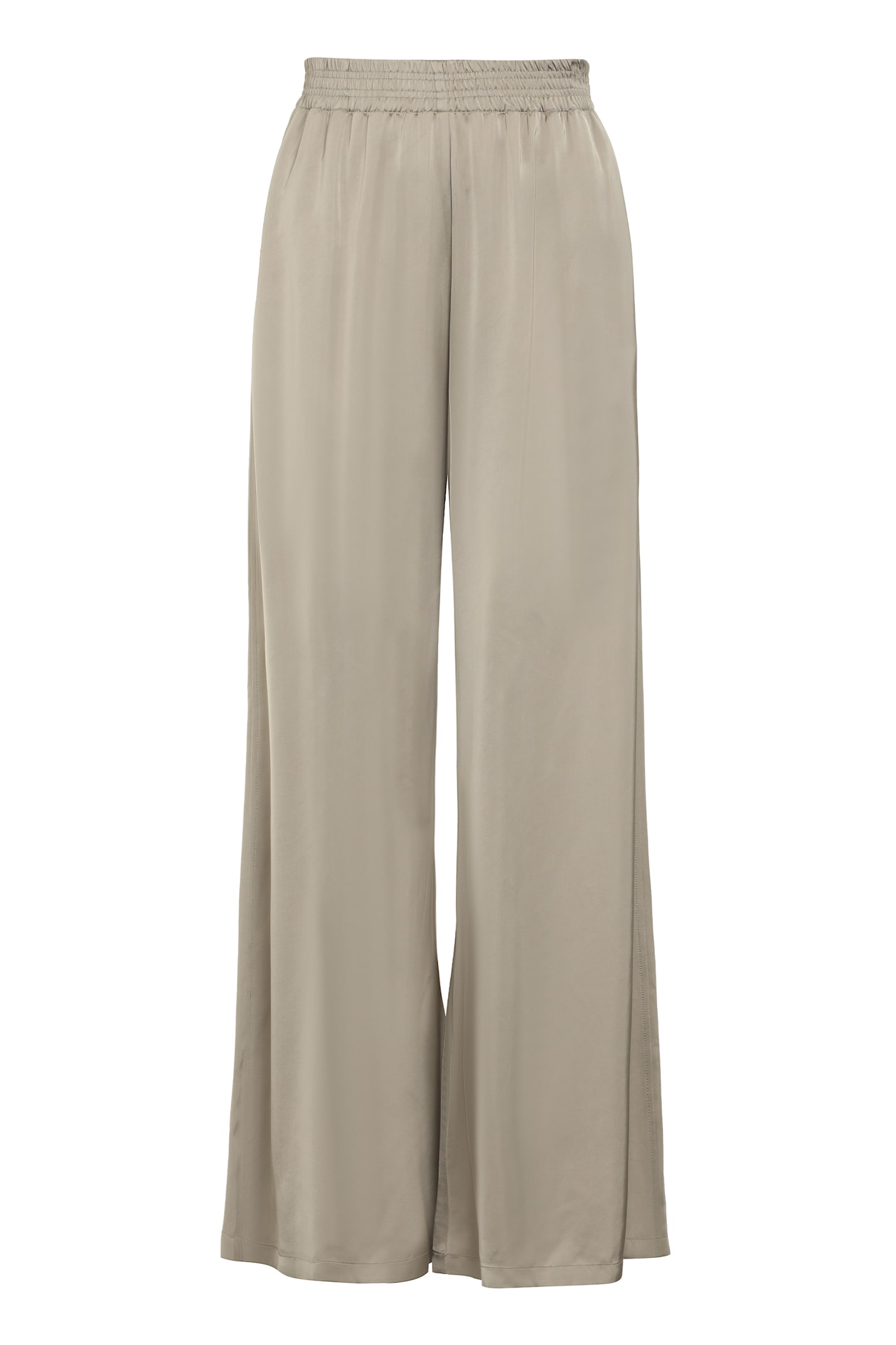 Fabiana Filippi Trousers Wide Leg Elastic Waistband In Grey