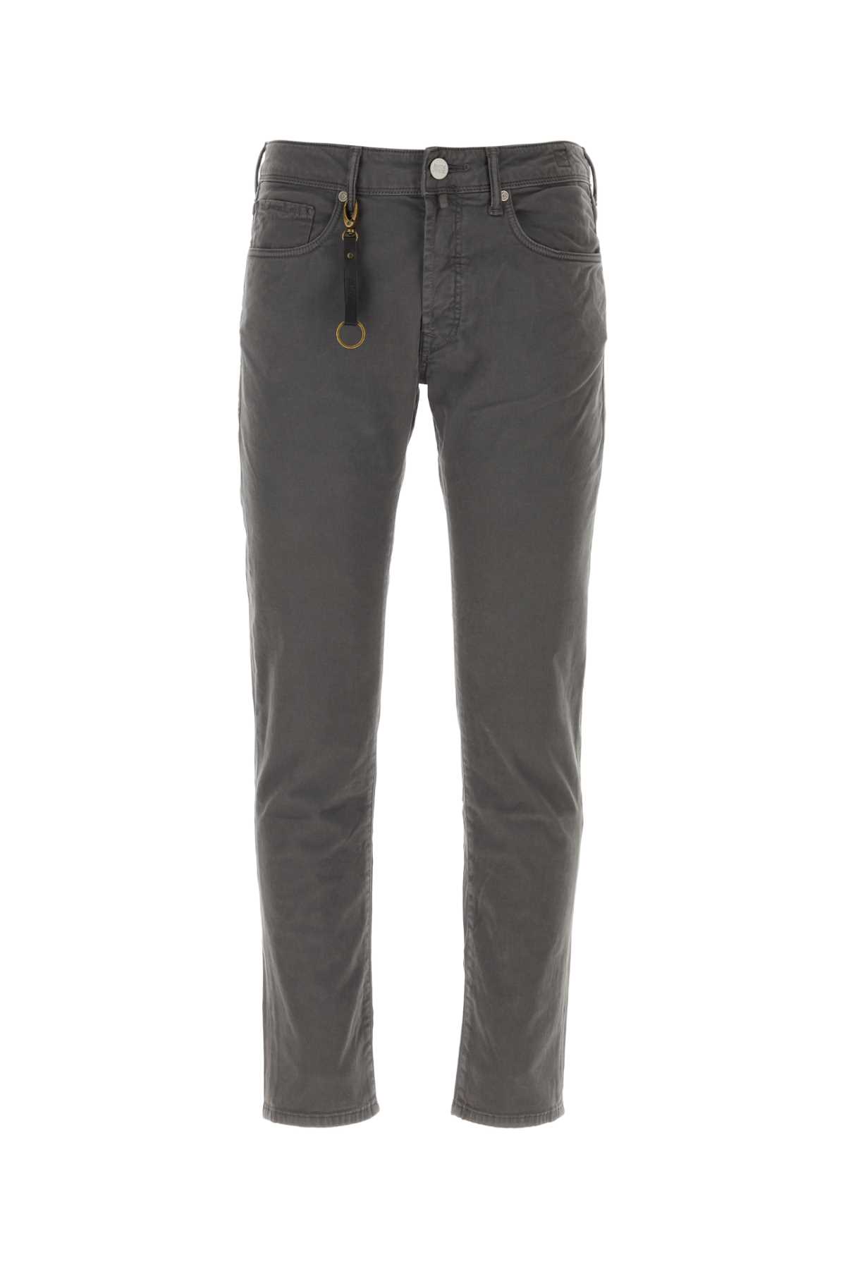 Incotex Dark Grey Stretch Cotton Pant
