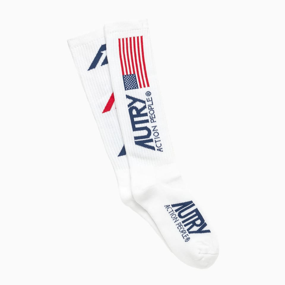 Shop Autry Socks A23isoiu45wb In White
