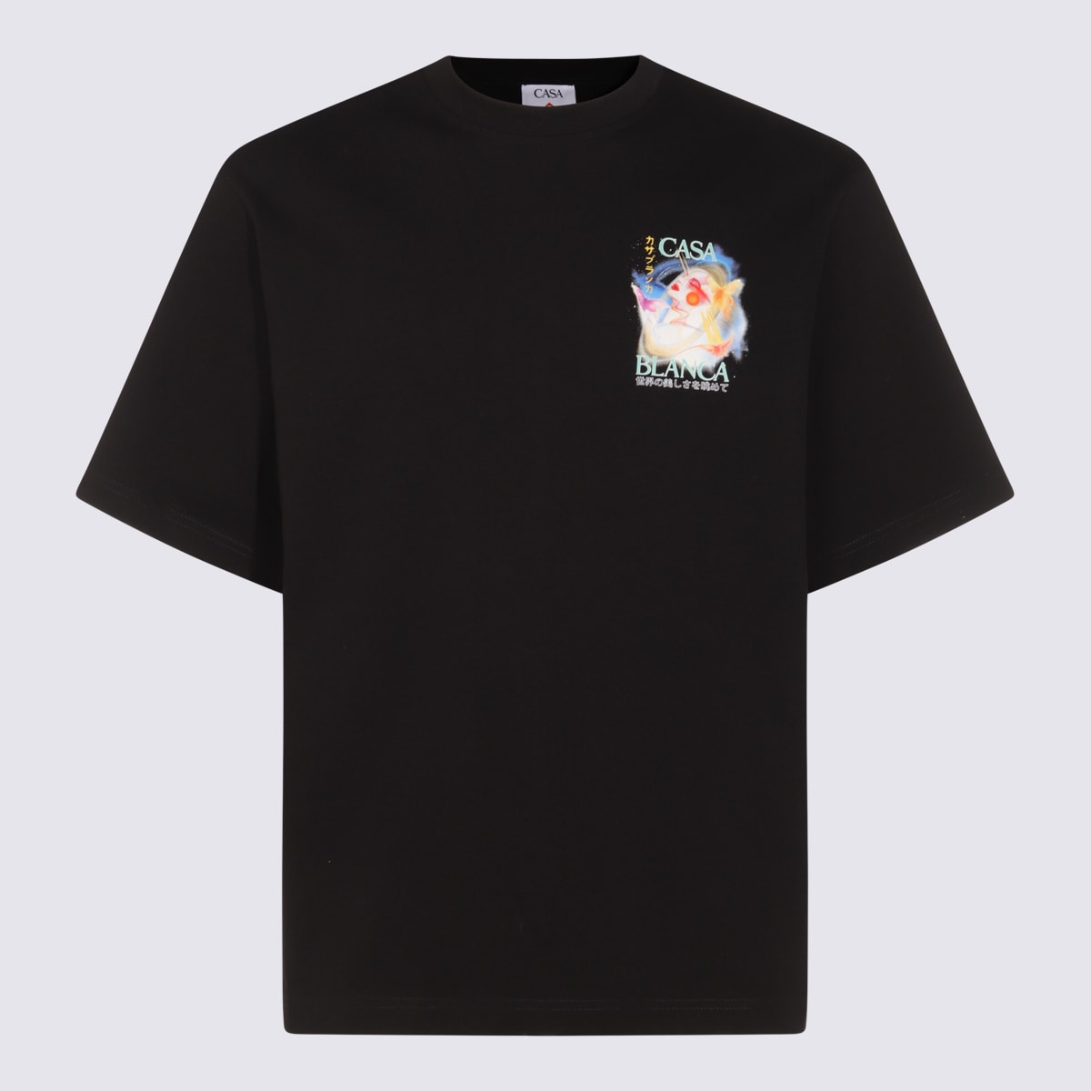 Casablanca Round Neck T-shirt In Black