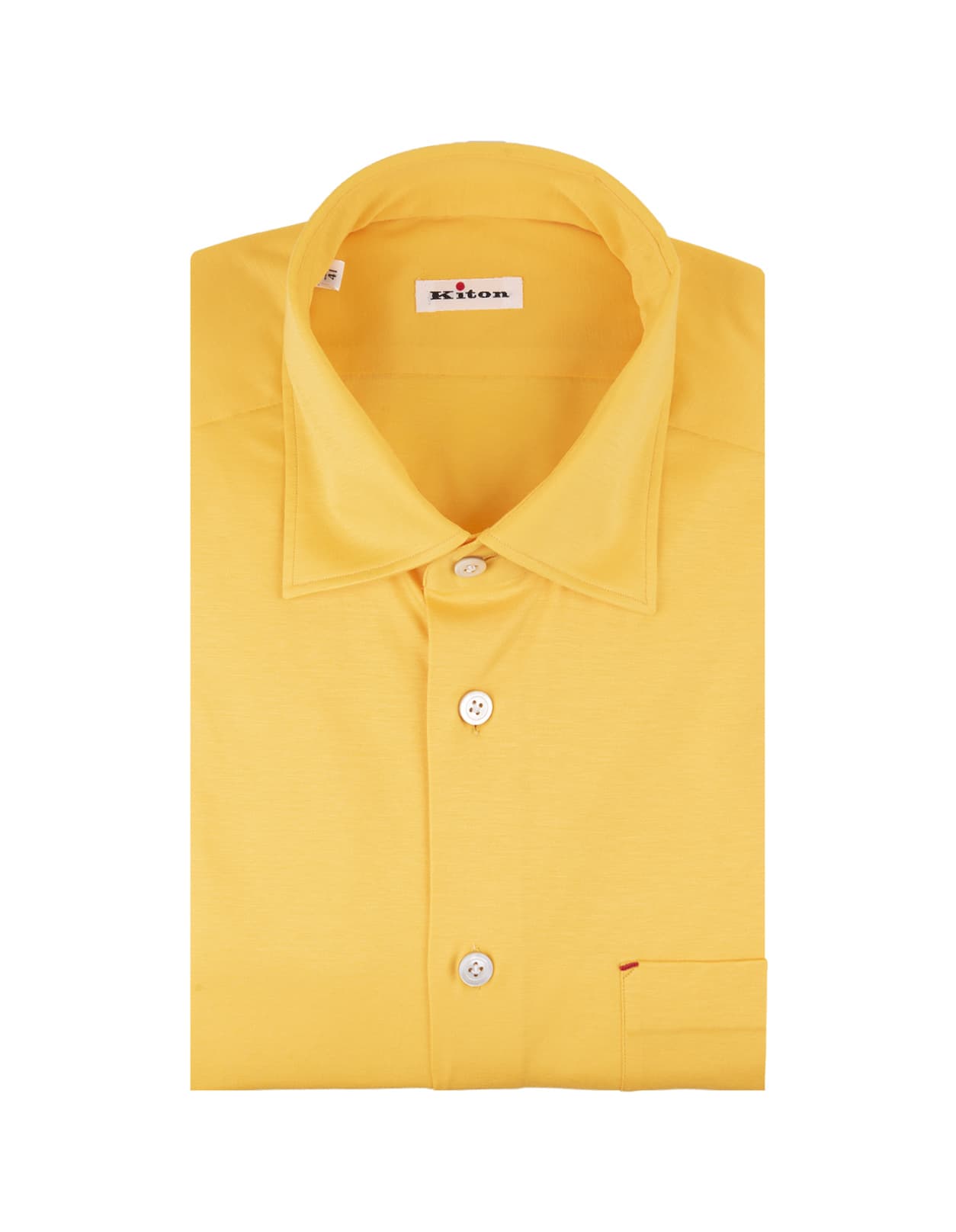 Shop Kiton Yellow Nerano Shirt