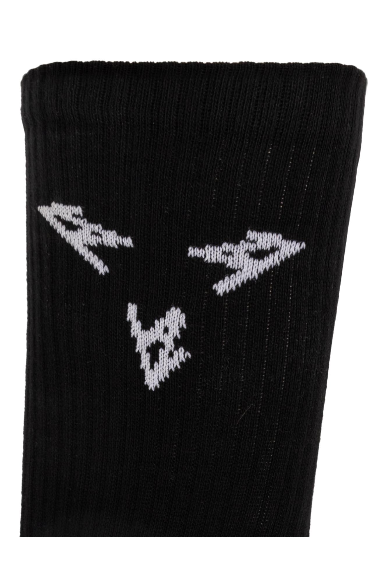 Shop 44 Label Group Cotton Socks With Logo In Black