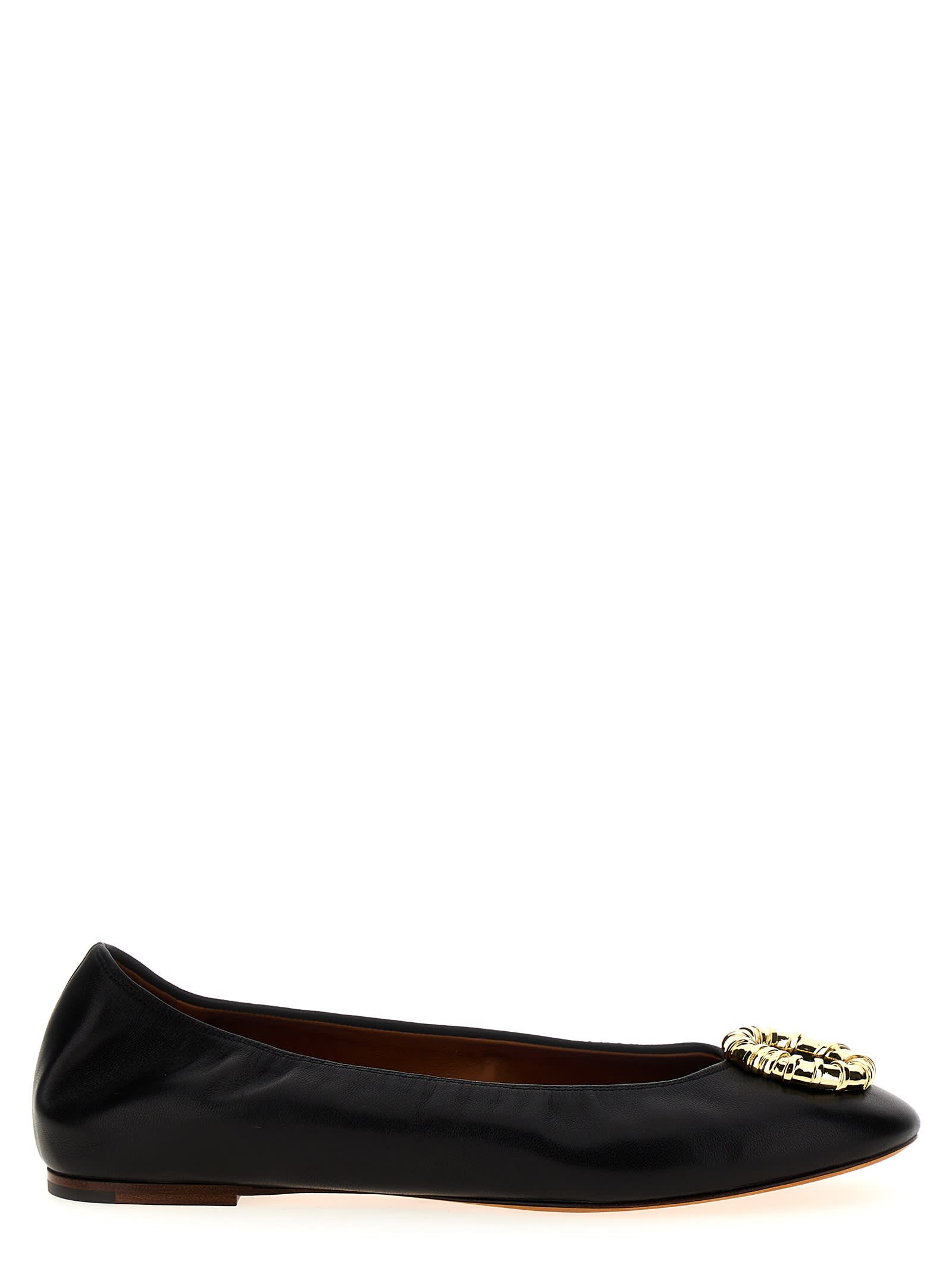 Lanvin melodie Black Lambskin Ballet Flats