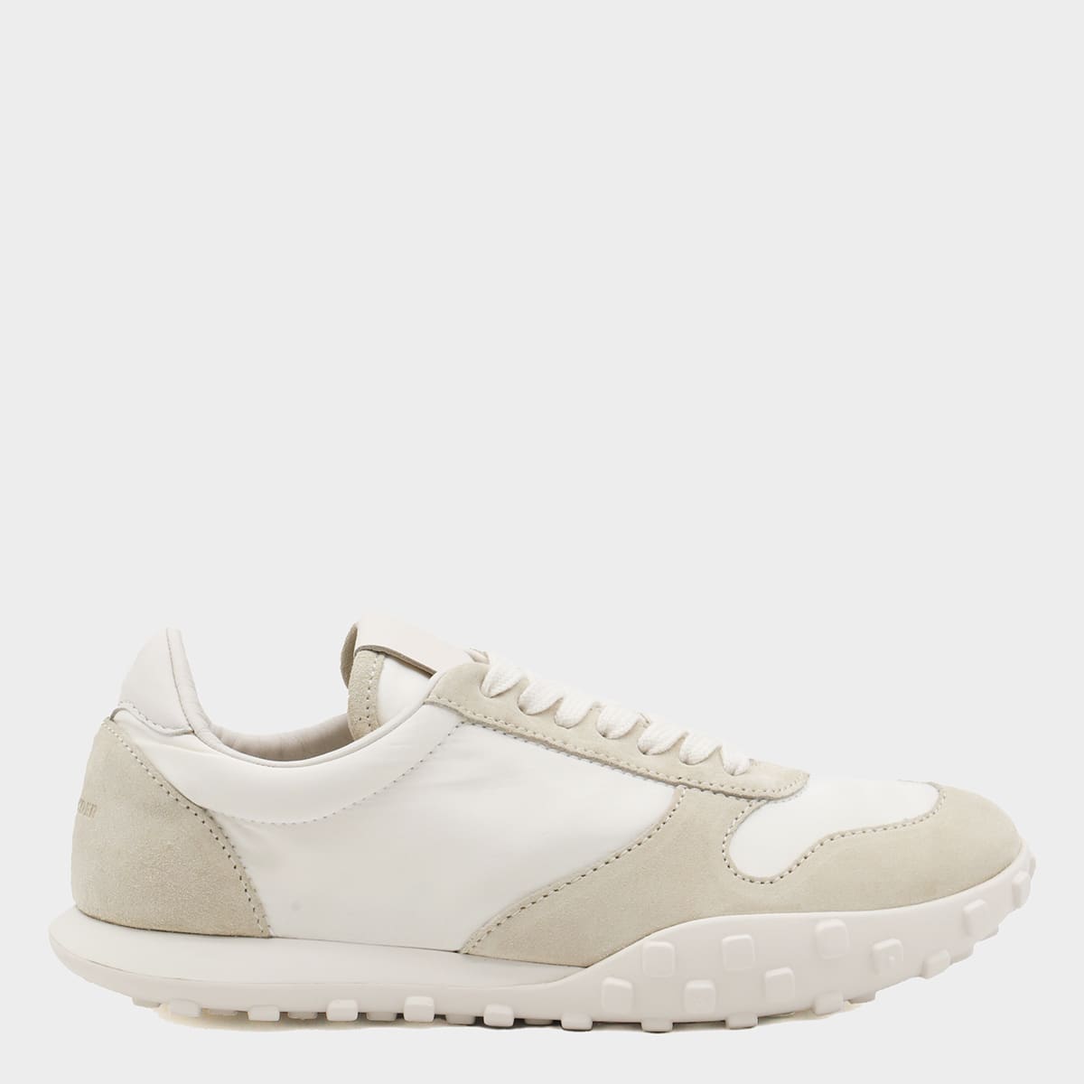 Shop Jil Sander White And Beige Sneakers In Capour