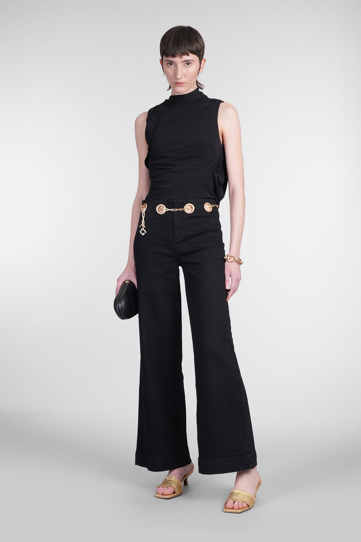 Cult Gaia Christian Topwear In Black Viscose In Black
