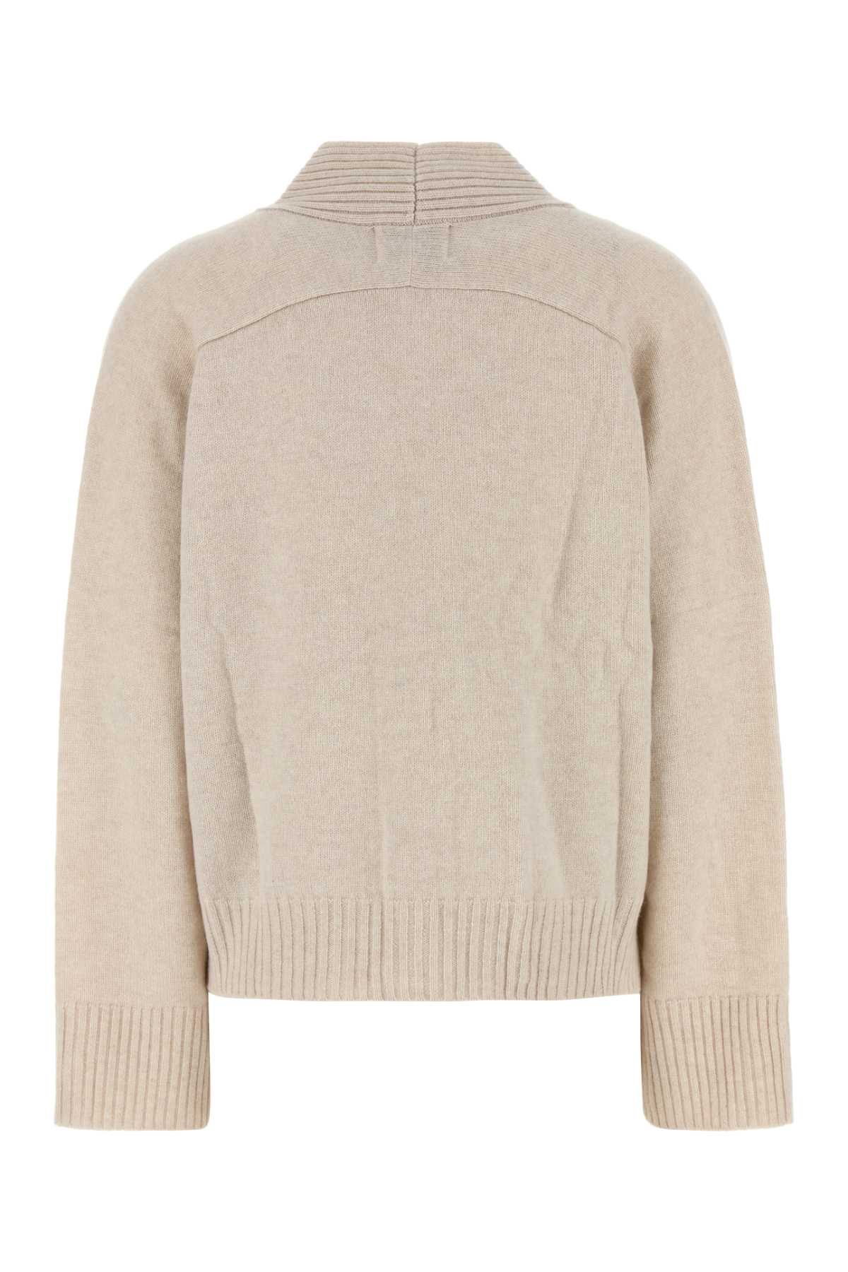 Loulou Studio Sand Cashmere Kaia Cardigan In Oatmelange