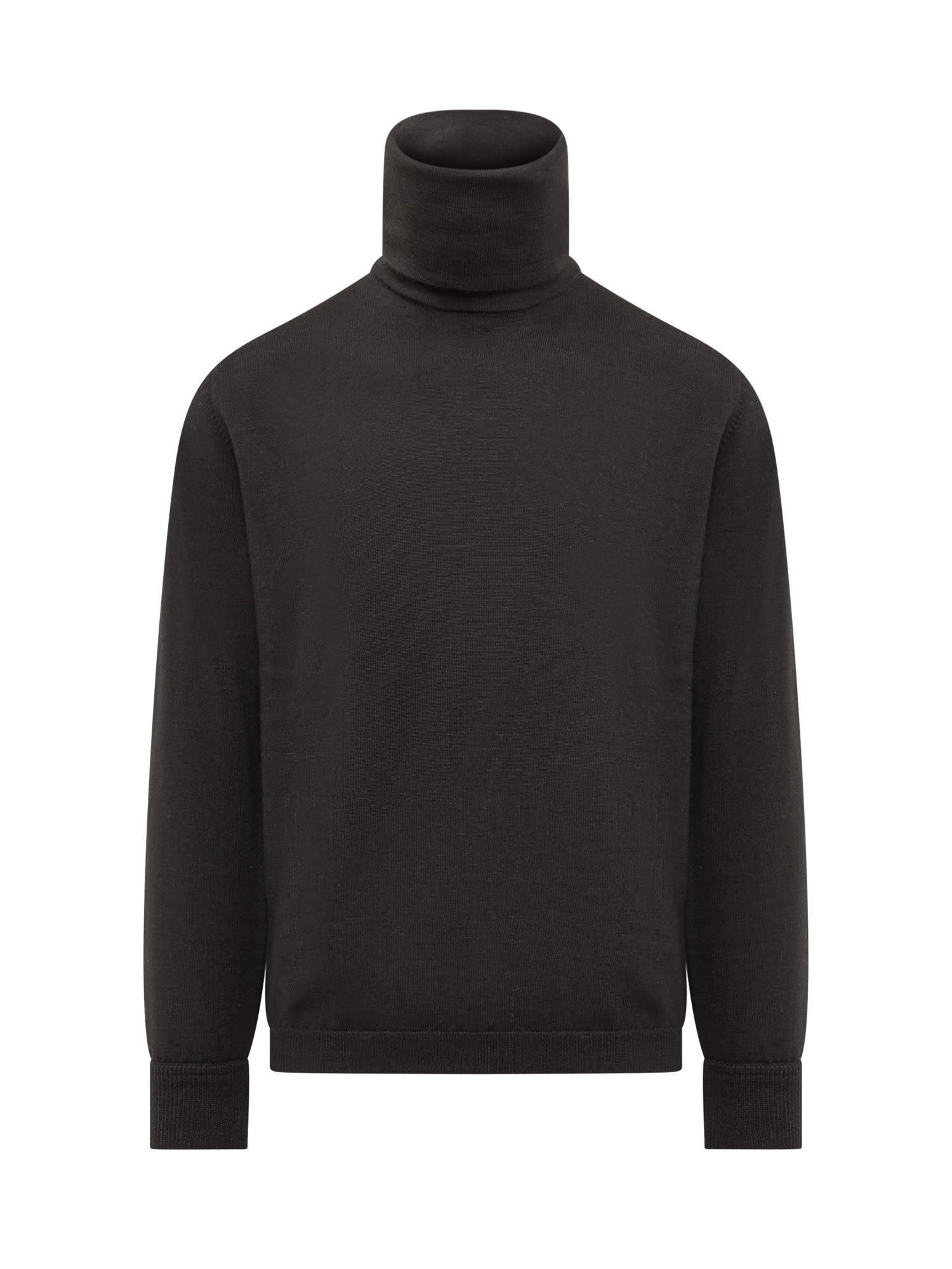 Shop Zegna Turtleneck Sweater In Nero