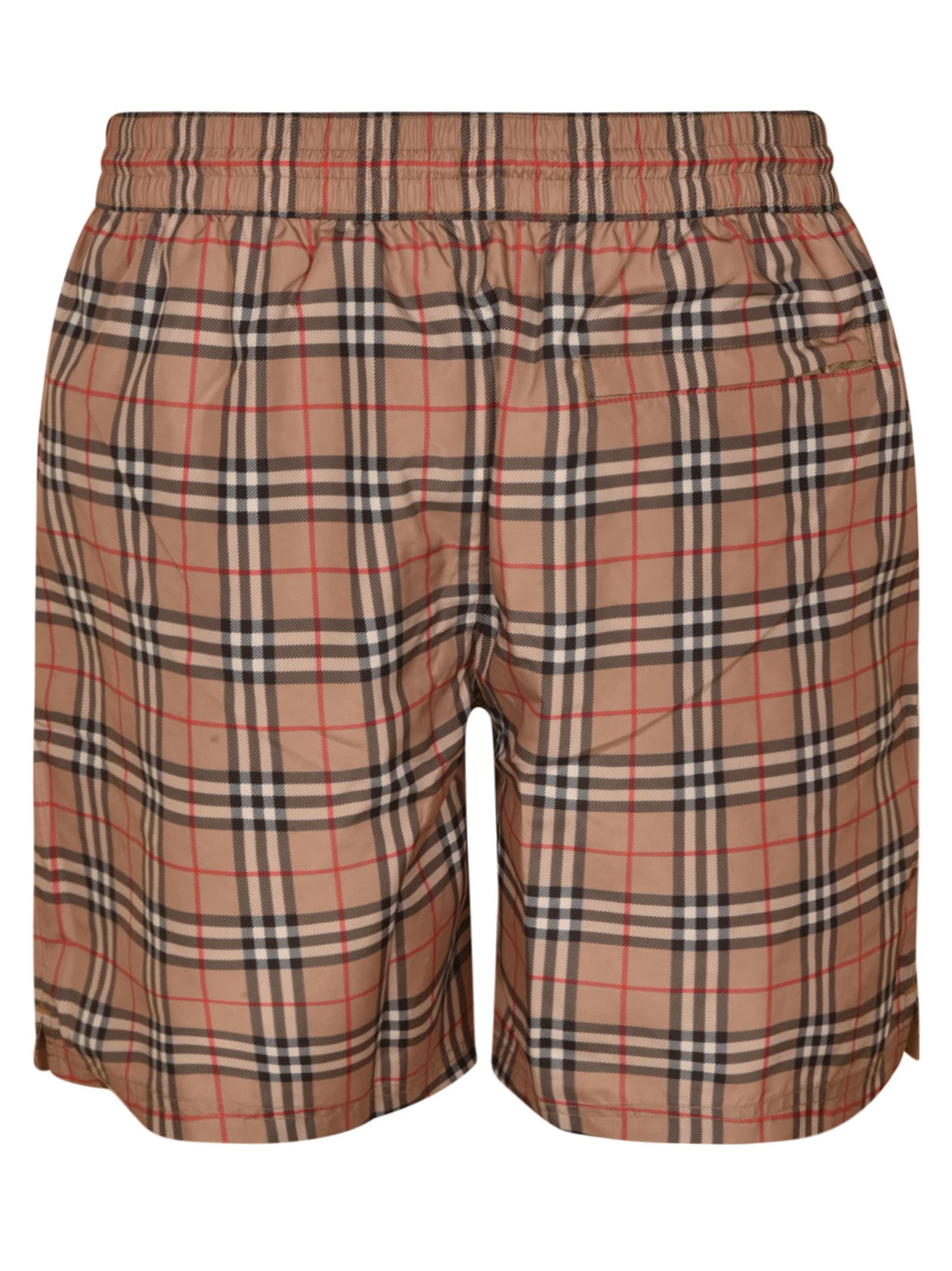 Burberry Men's Mid-length Vintage Check Swim Trunks In Archive Beige Ip Chk