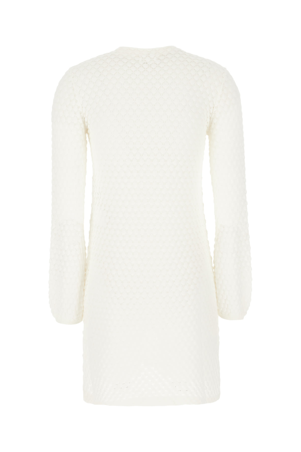 Shop Chloé Ivory Cotton Dress In Iconic Milk