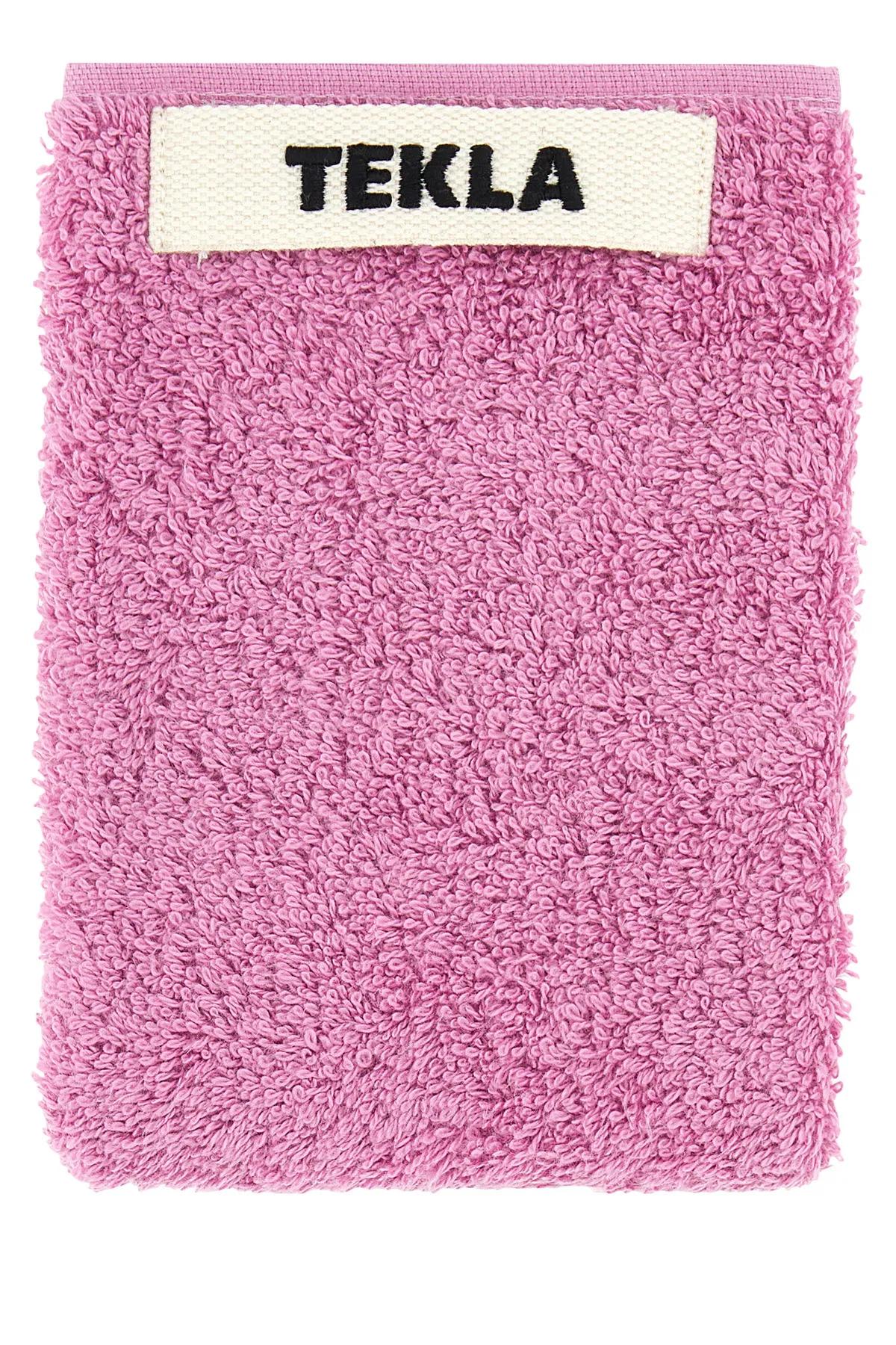 Tekla Dark Pink Terry Towel In Pink