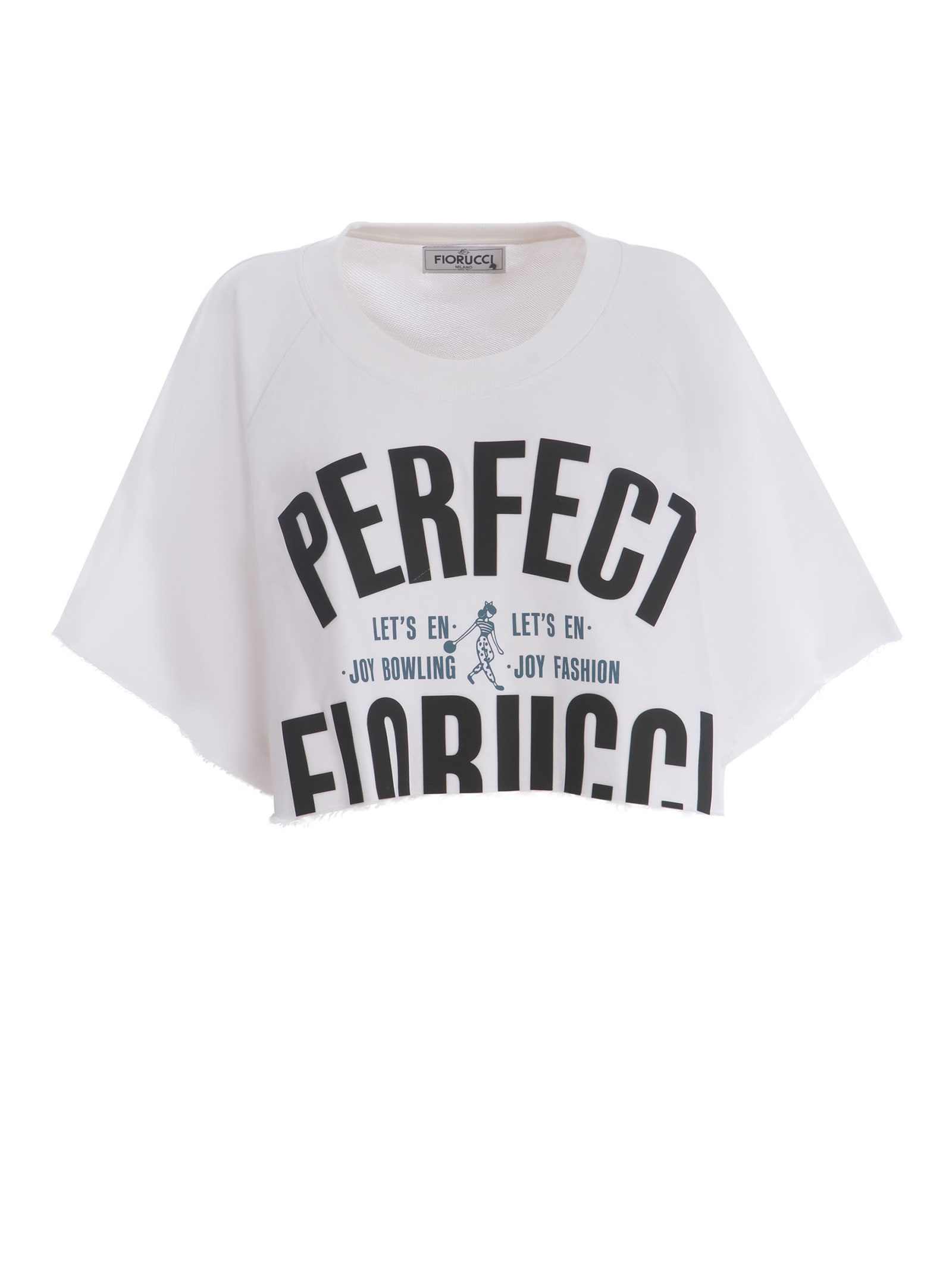 Shop Fiorucci Crop Sweatshirt  Archivio Made Of Cotton In White