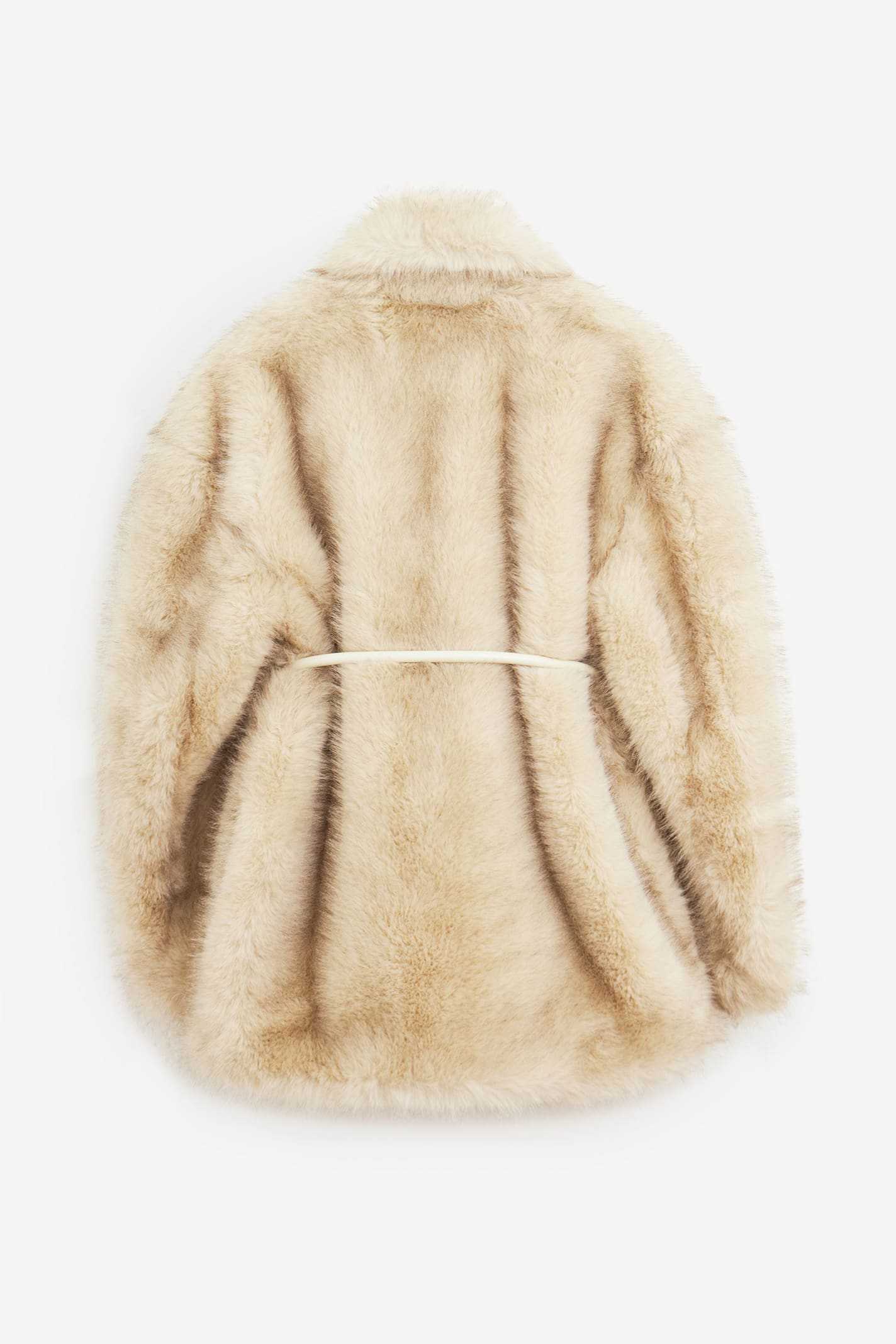 Sportmax Faux Fur Coat With Belt Rosaria In Brown