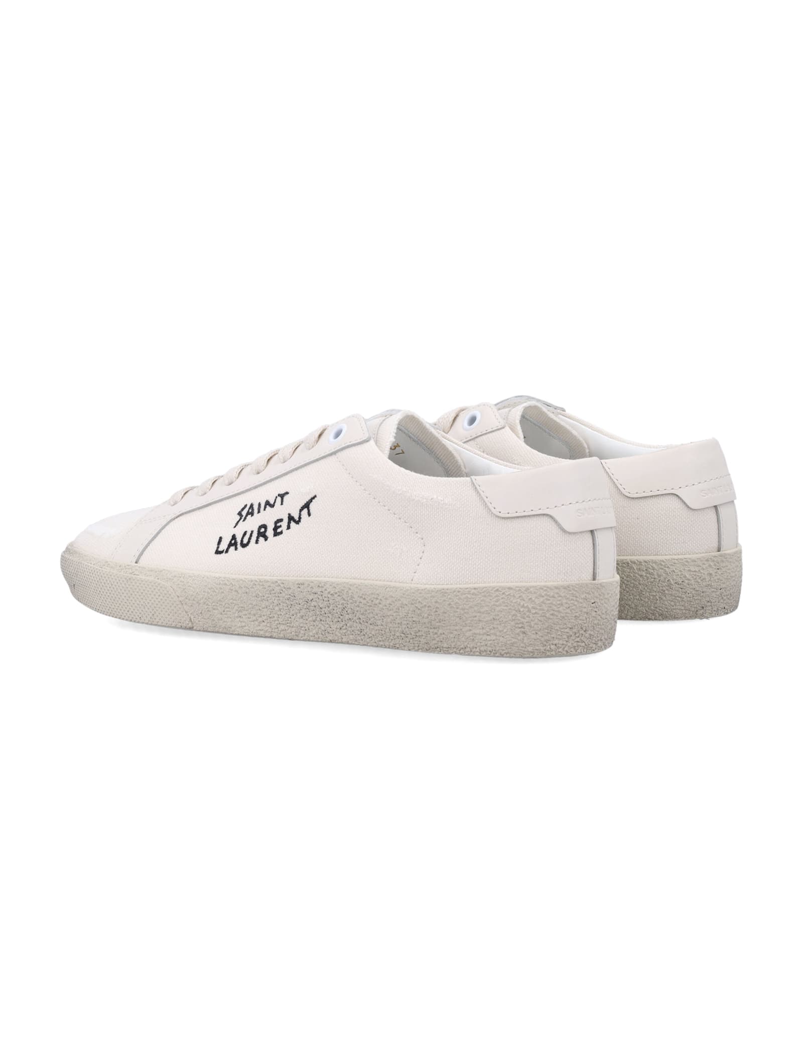 Saint Laurent Court Classic Sl/06 Womans Sneakers In Canvas In White