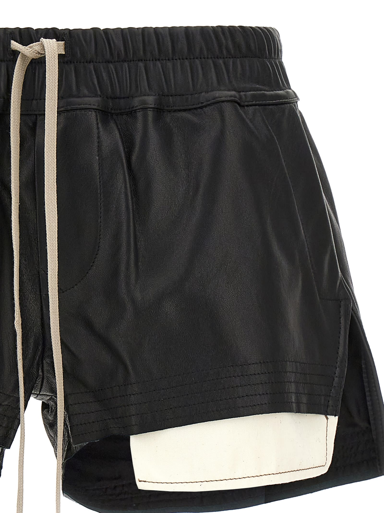 Shop Rick Owens Fog Boxers Shorts In Black