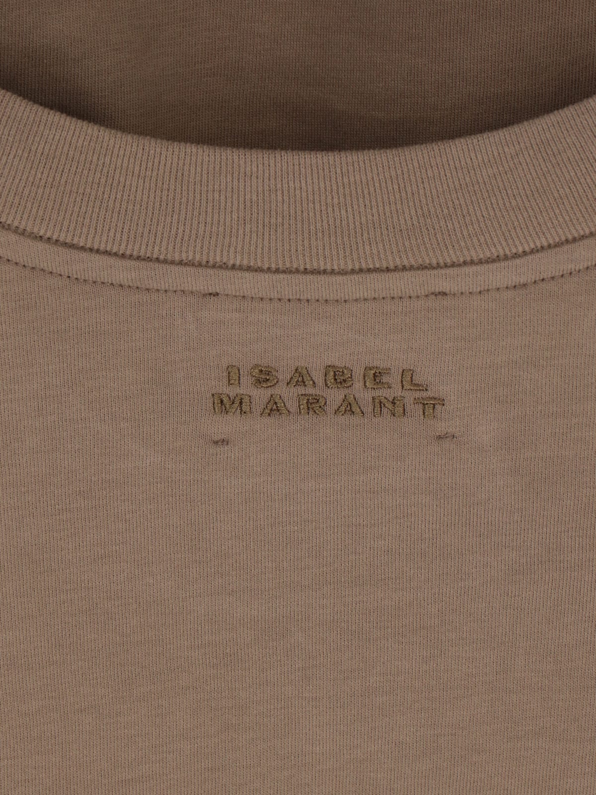Shop Isabel Marant Crop T-shirt In Brown