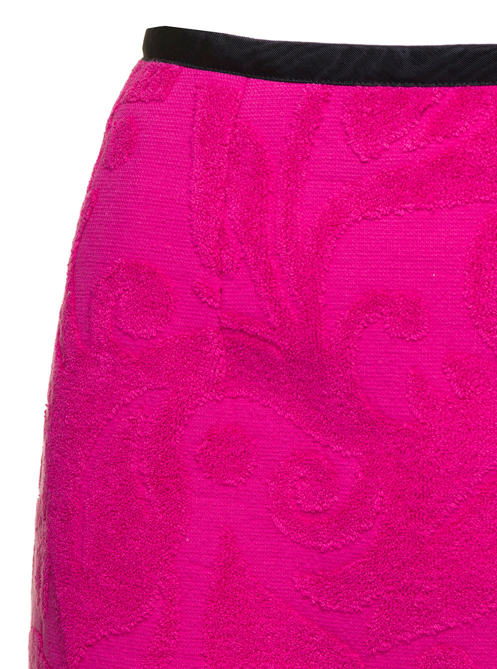 Shop Marine Serre Fuchsia Miniskirt With All-over Jacquard Motif In Cotton Woman In Fuxia