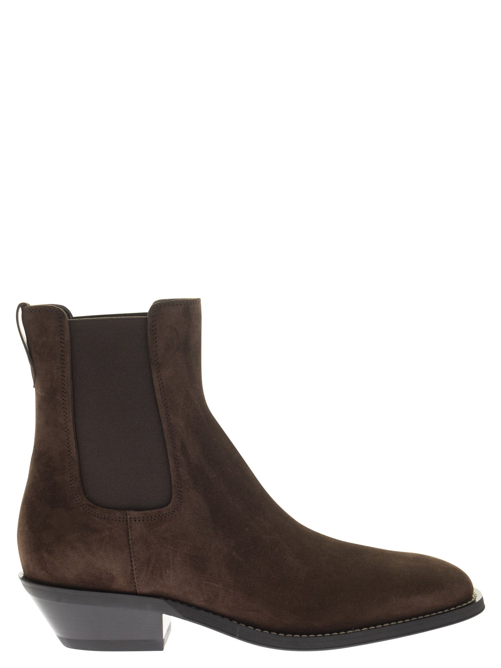 Tods Texan Suede Ankle Boot