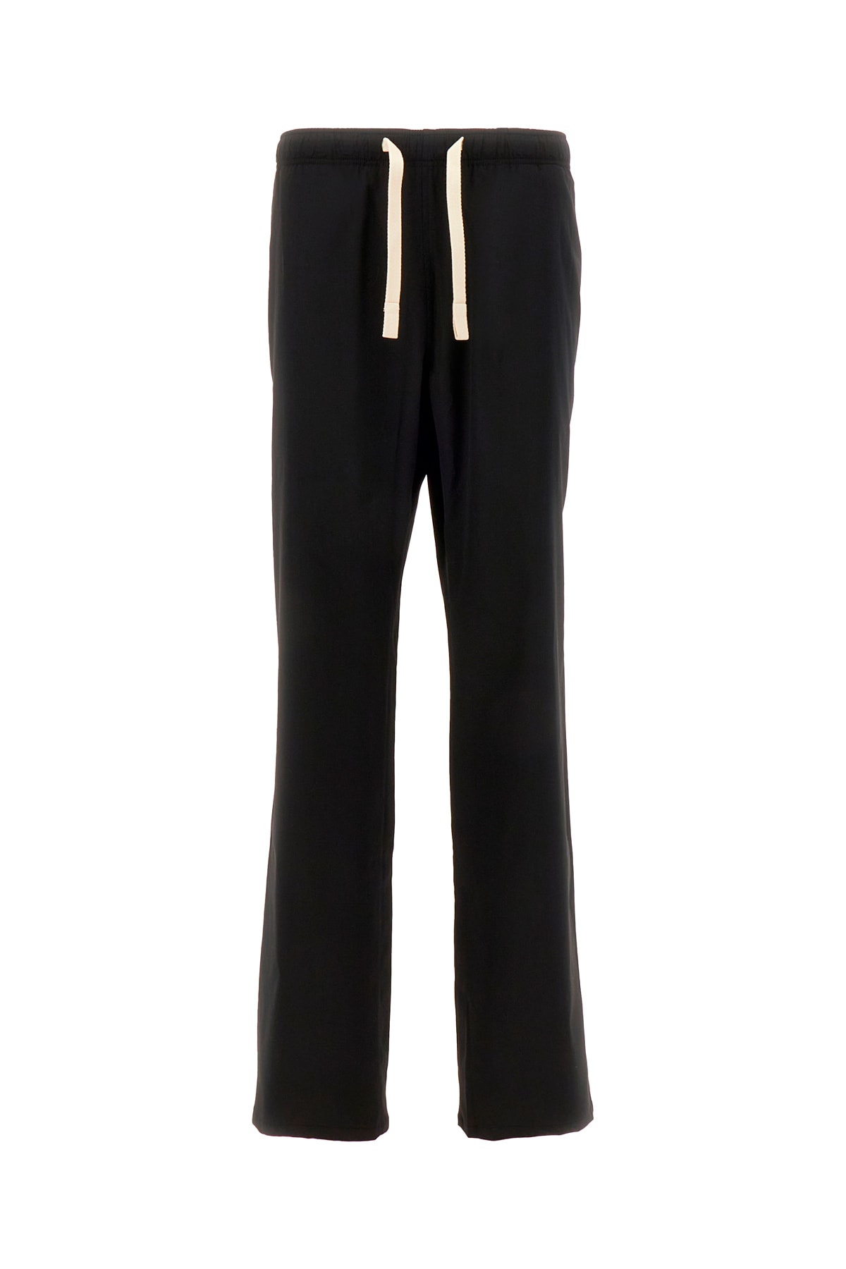 Shop Palm Angels Black Stretch Polyester Blend Pants In 1010