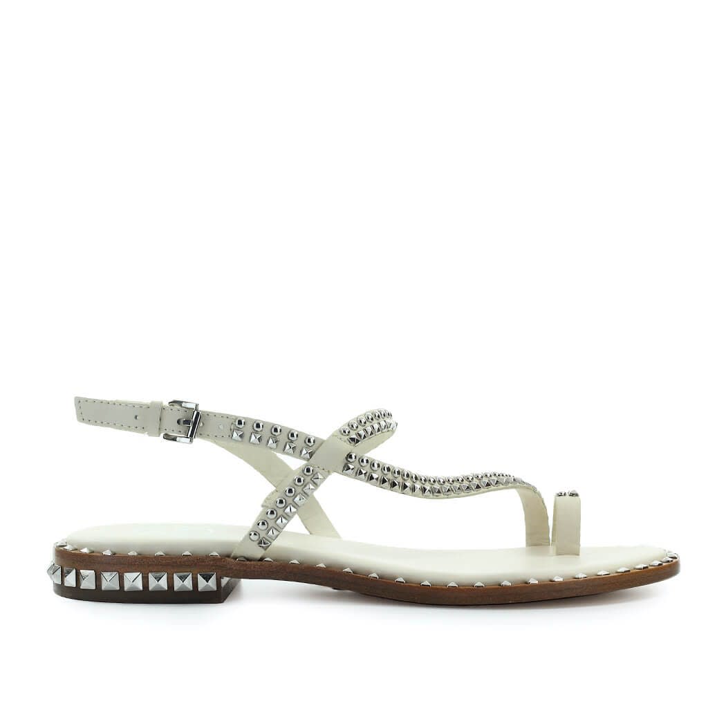 Ash Pearl Ivory Flat Thong Sandal