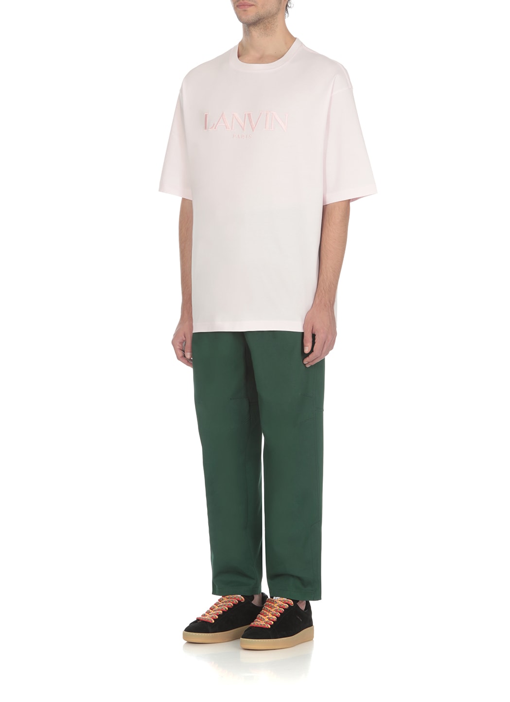 Shop Lanvin T-shirt With Embroidery In Pink