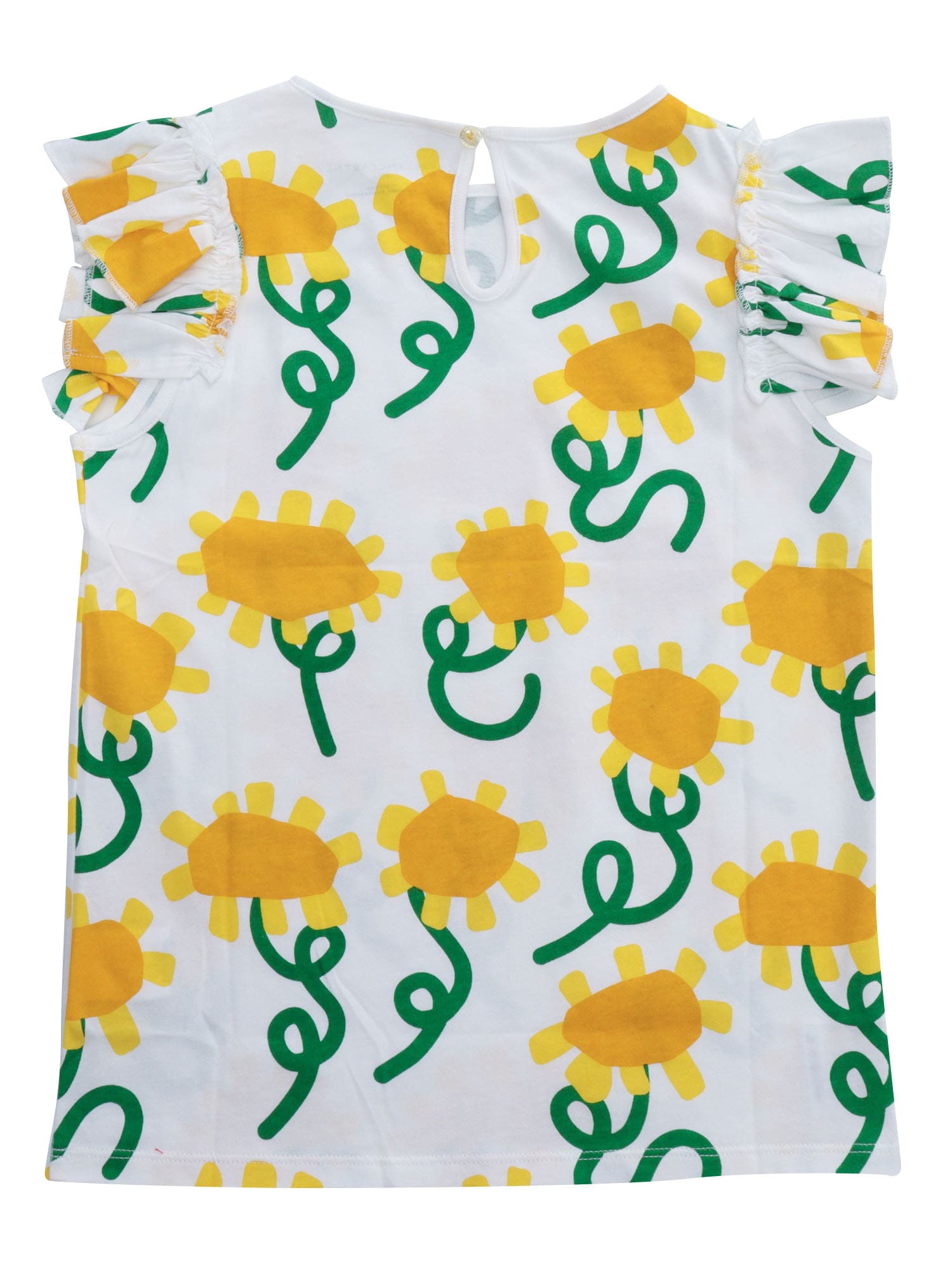 Shop Stella Mccartney White T-shirt With Sunflower