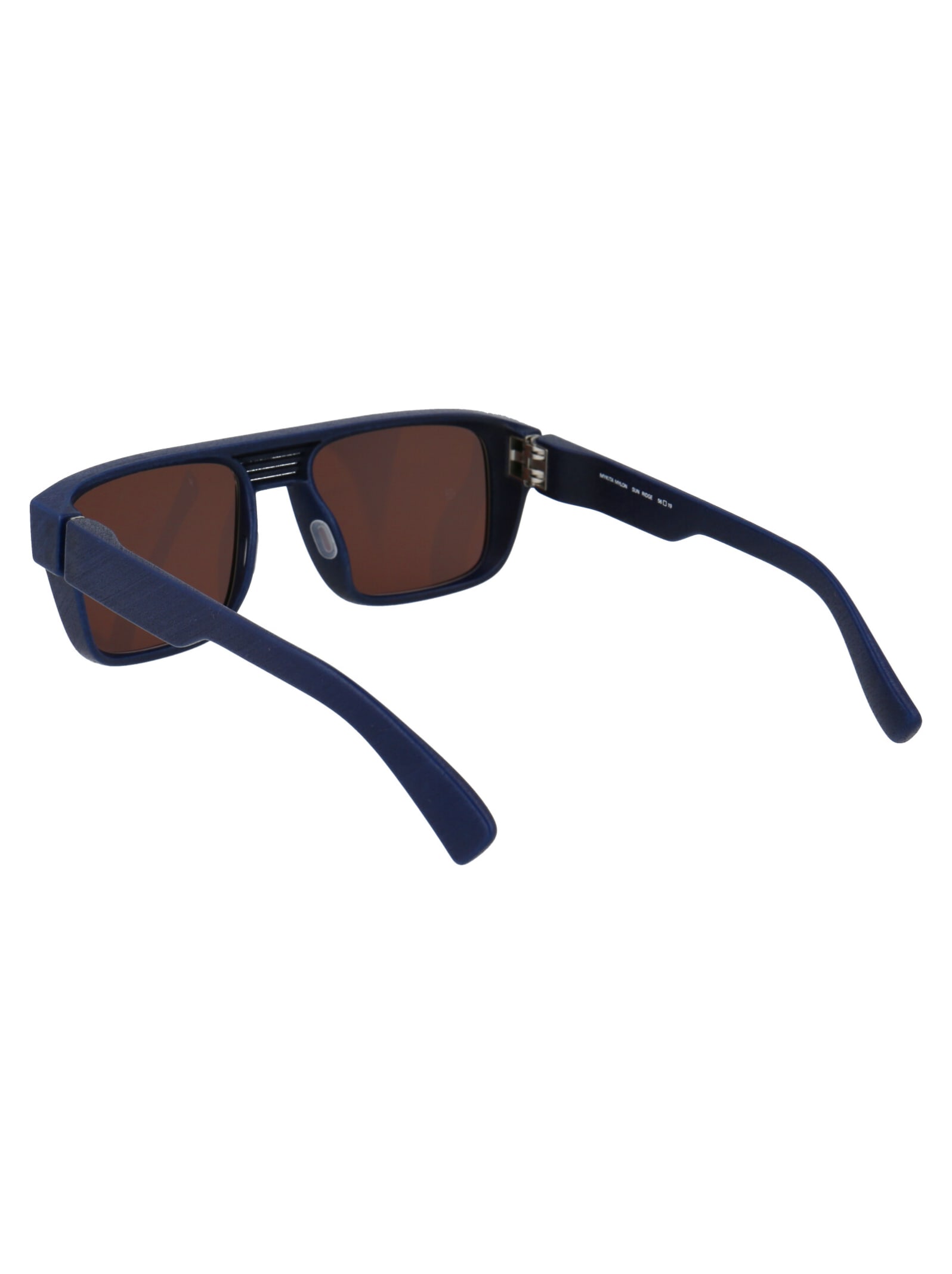 Shop Mykita Ridge Sunglasses In 325 Md25 Navy Blue Brown Solid