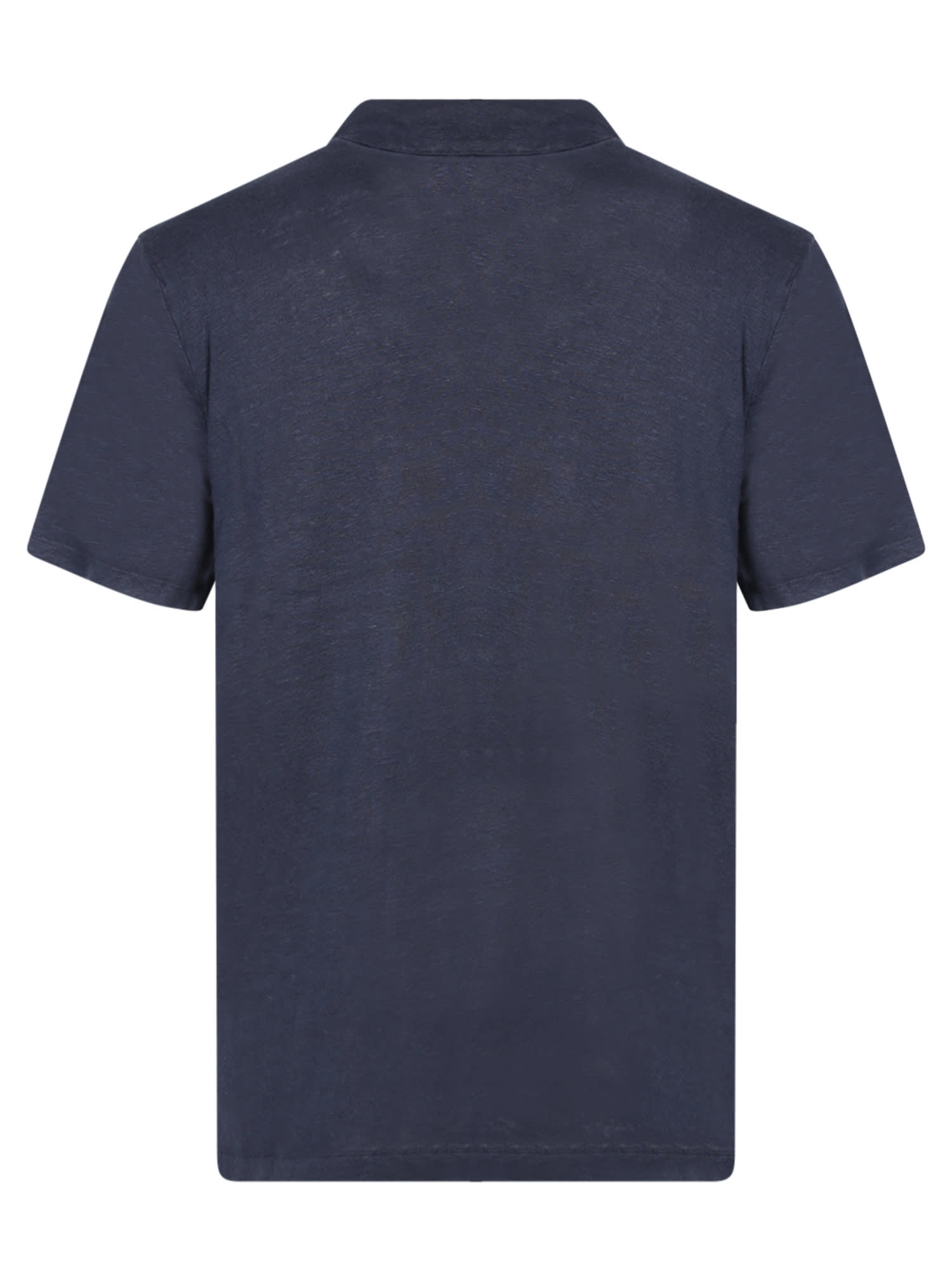 Shop Officine Generale Short Sleeves Blue Polo Shirt