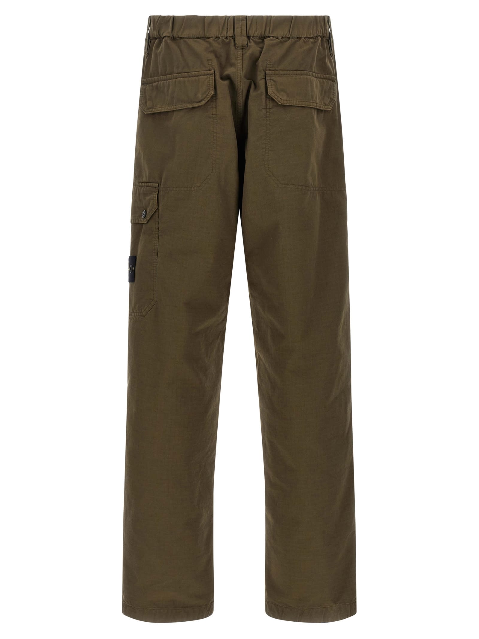 Stone Island Utility Cargo Trousers Featuring Side Pockets In Brown