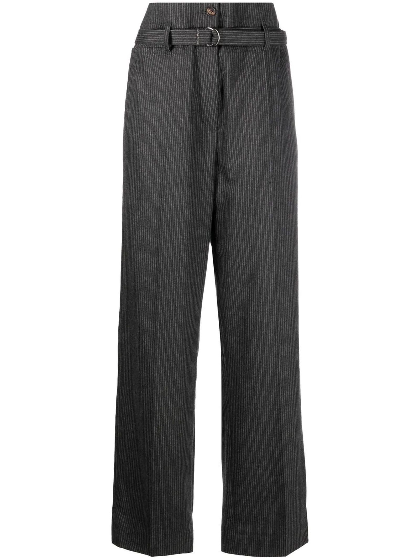 Brunello Cucinelli Slate Grey Virgin Wool Blend Trousers