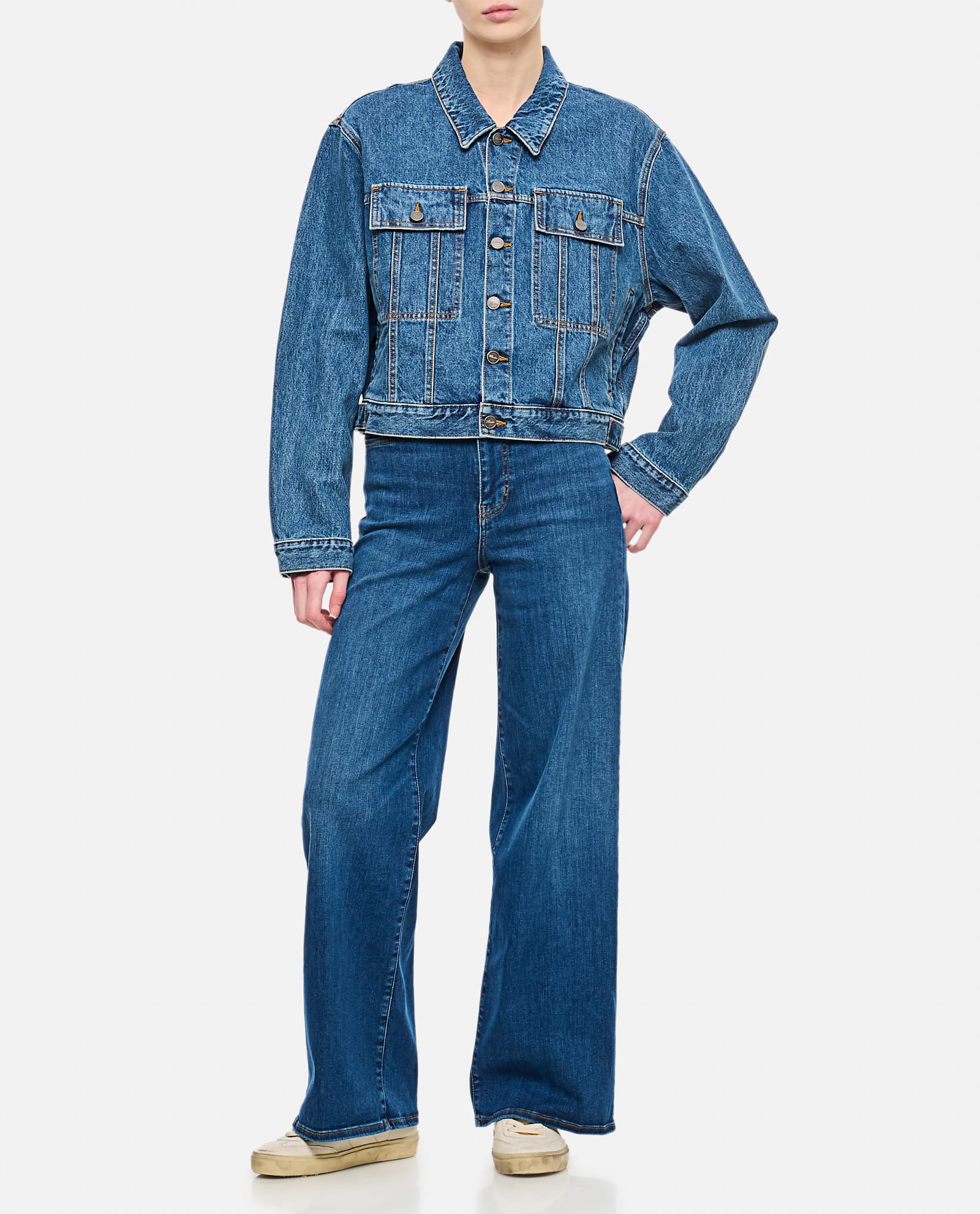 Khaite Saunder Denim Jacket In Blue