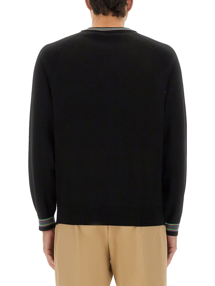 Ps By Paul Smith Ps Paul Smith Wool And Cotton Sweater In Black