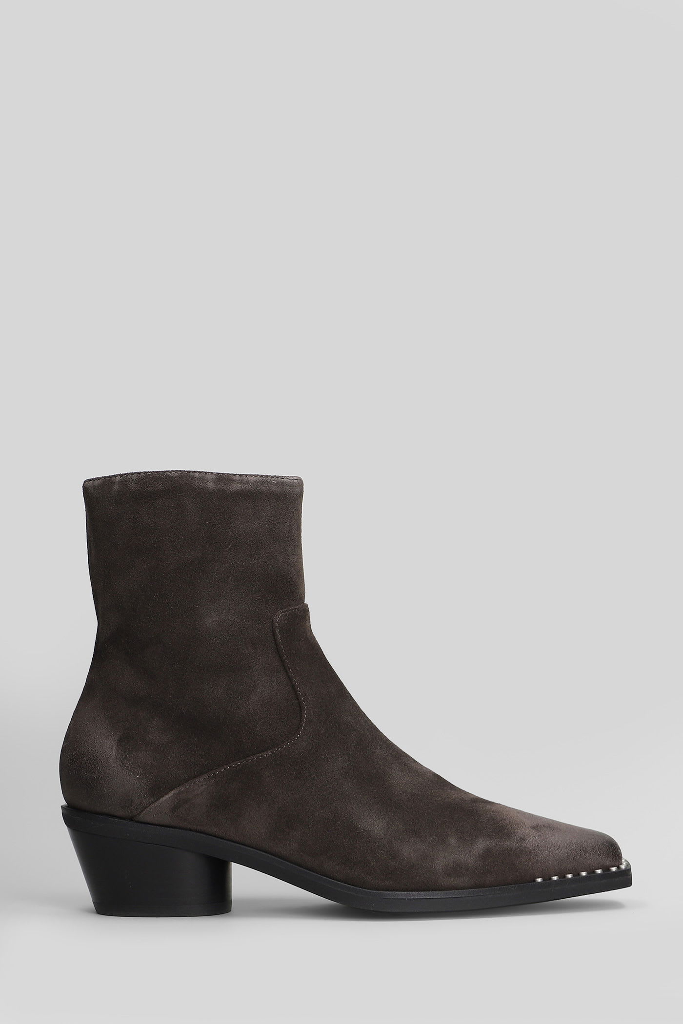 Ash Hasley High Heels Ankle Boots In Brown Suede In Brown
