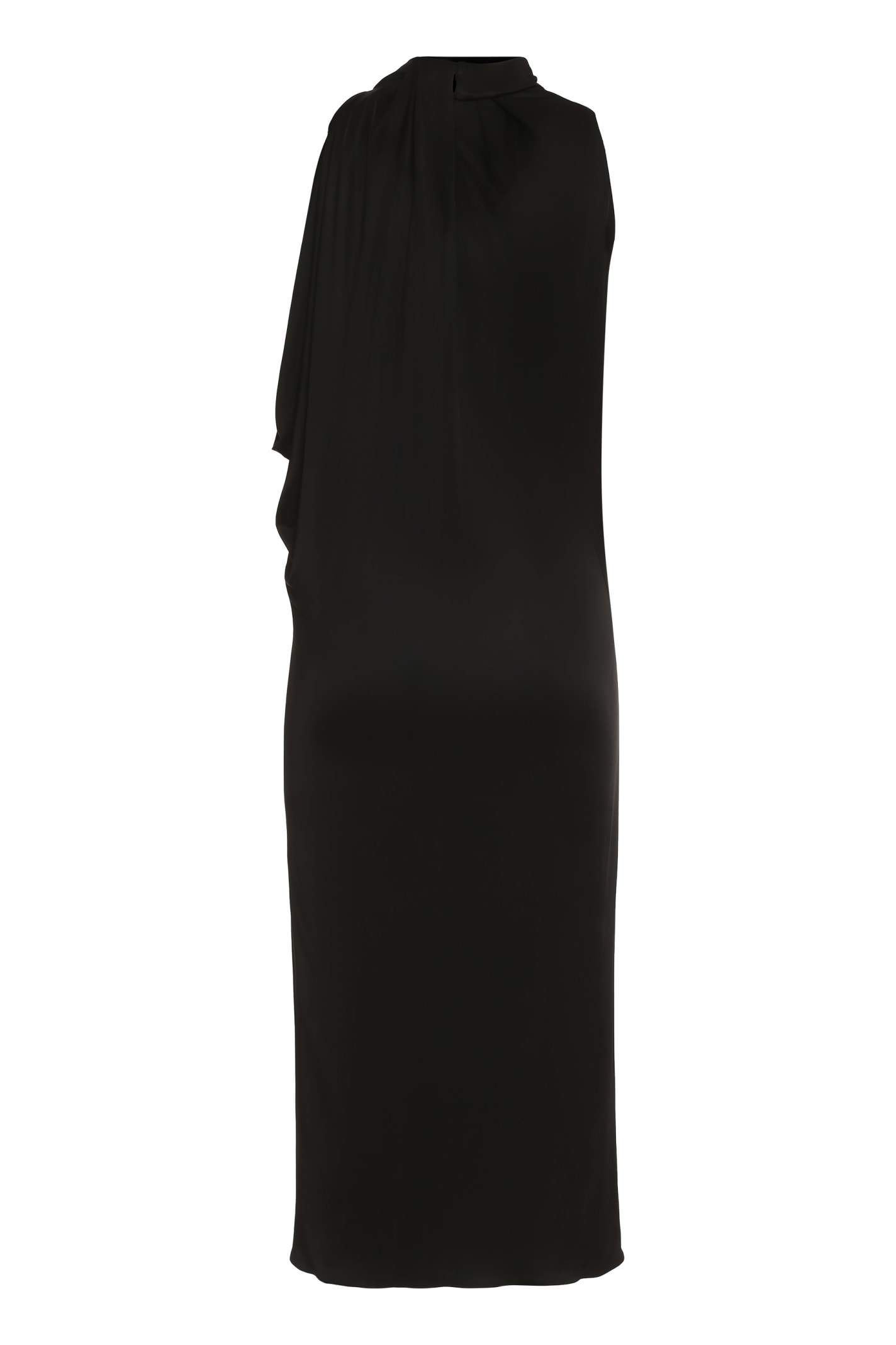 Shop Versace Viscose Dress In Black