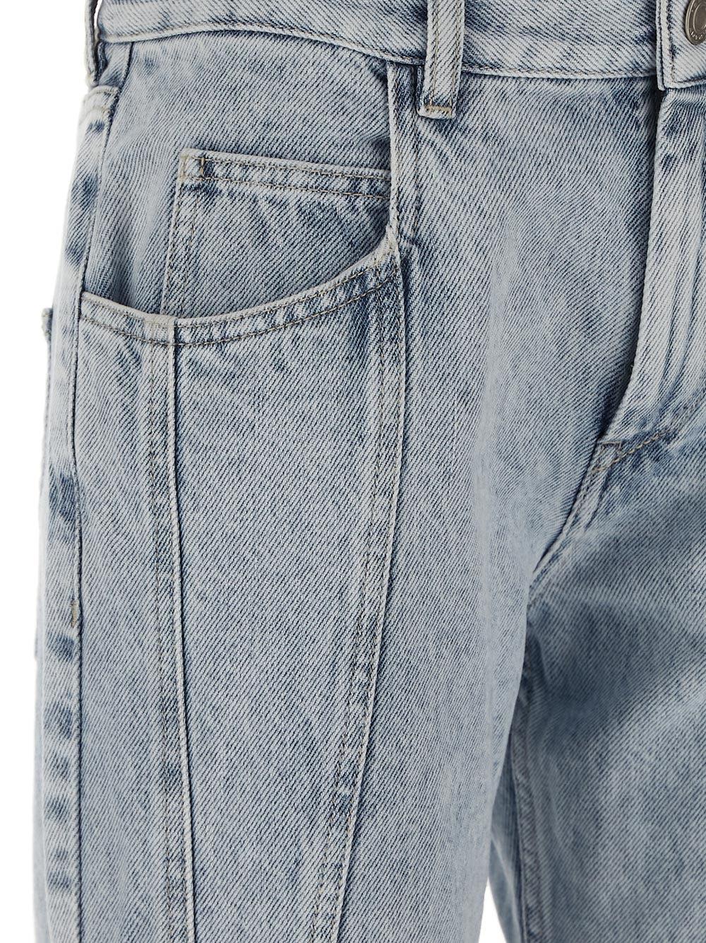 Shop Isabel Marant Cotton Light Blue Jeans In Lu Light Blue