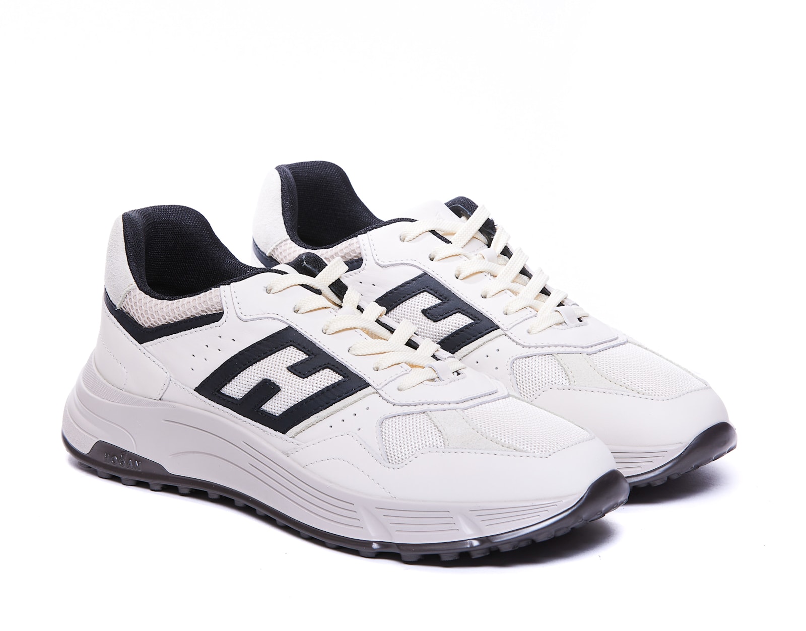 Hogan Hyperlight Sneaker In Smooth Leather In White