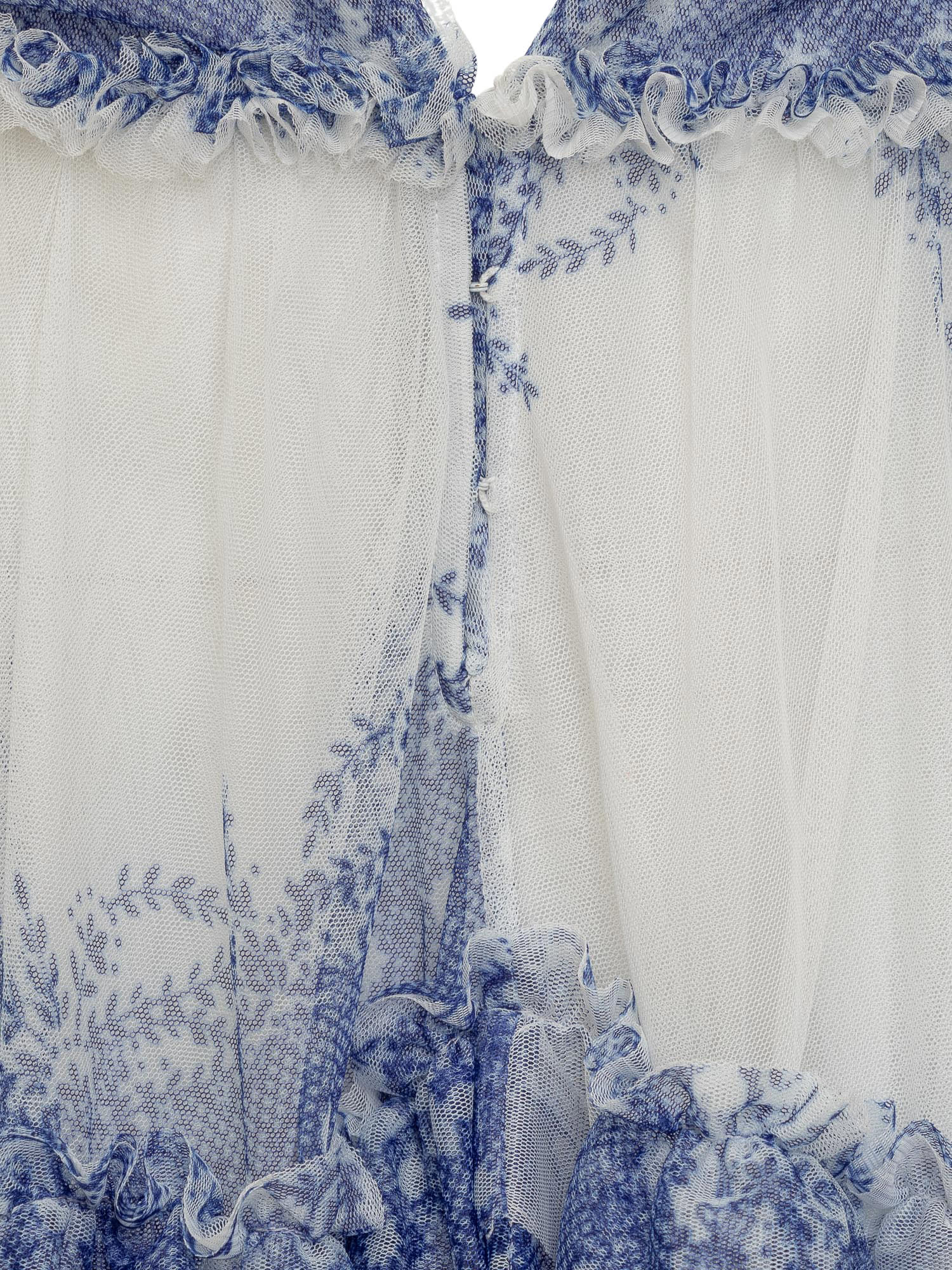 Shop Philosophy Di Lorenzo Serafini Tulle Dress In Fantasia Azzurro