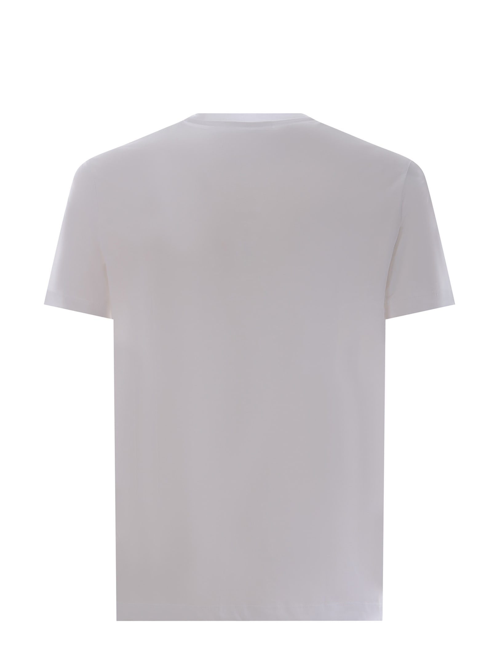 Shop Emporio Armani T-shirt  G.a Made Of Cotton In Bianco