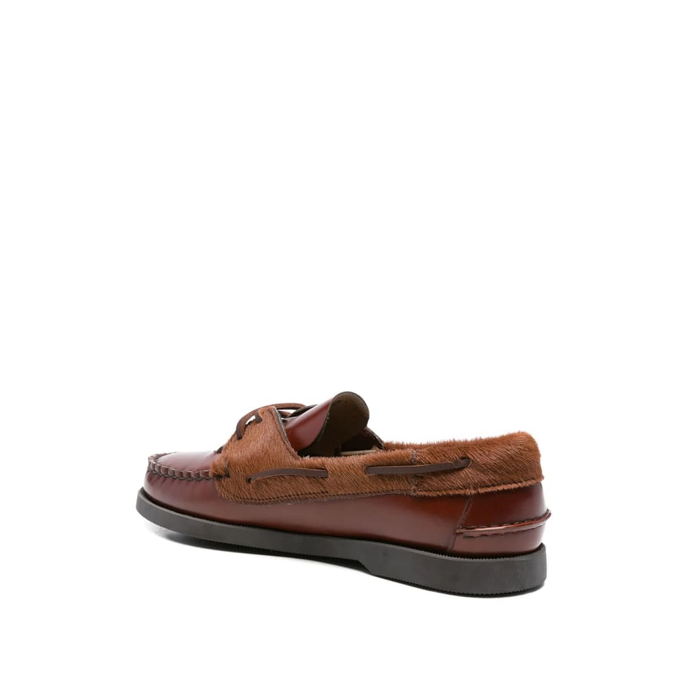 Hereu Leather Boat Shoes In Brown