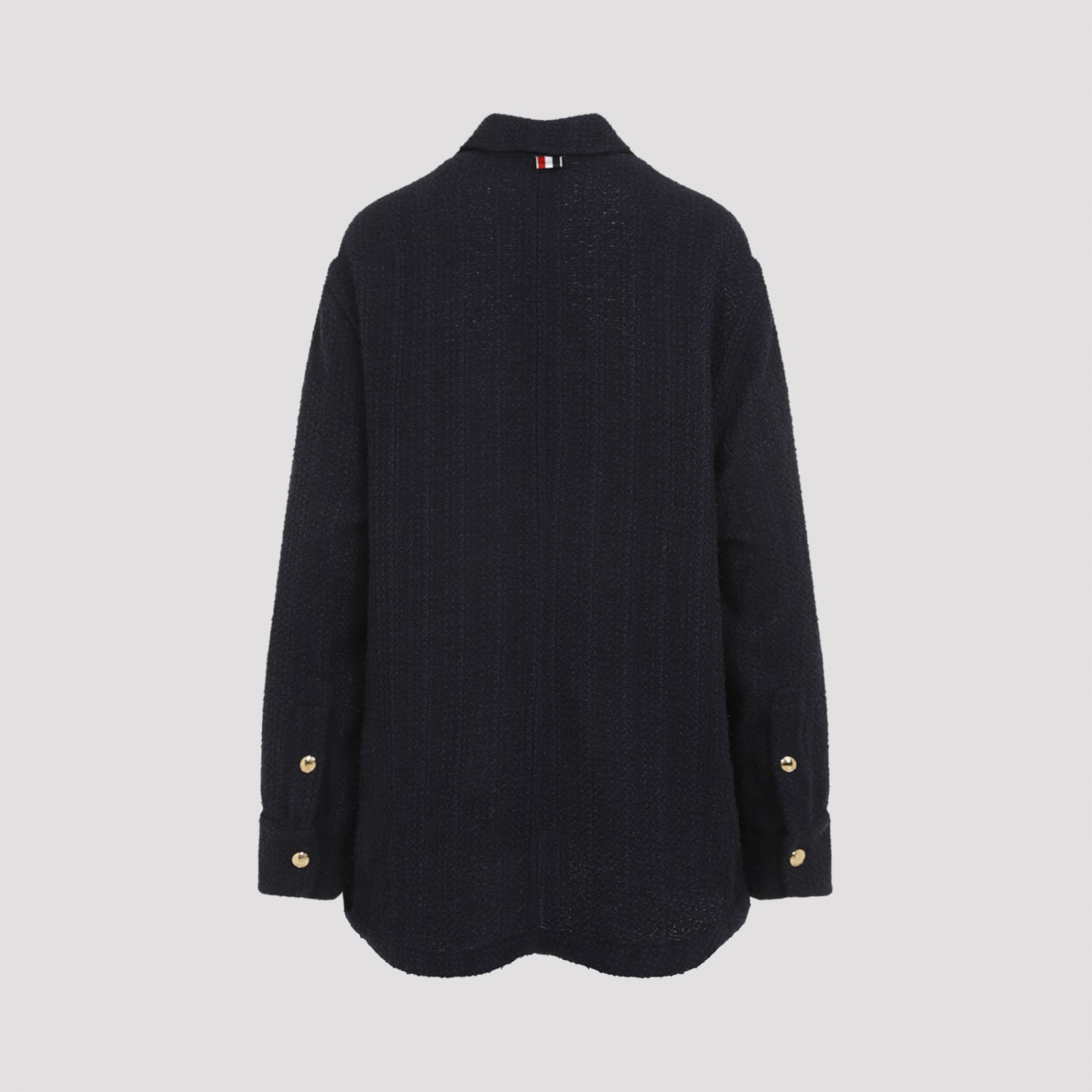 Shop Thom Browne Shirt Jacket In Navy