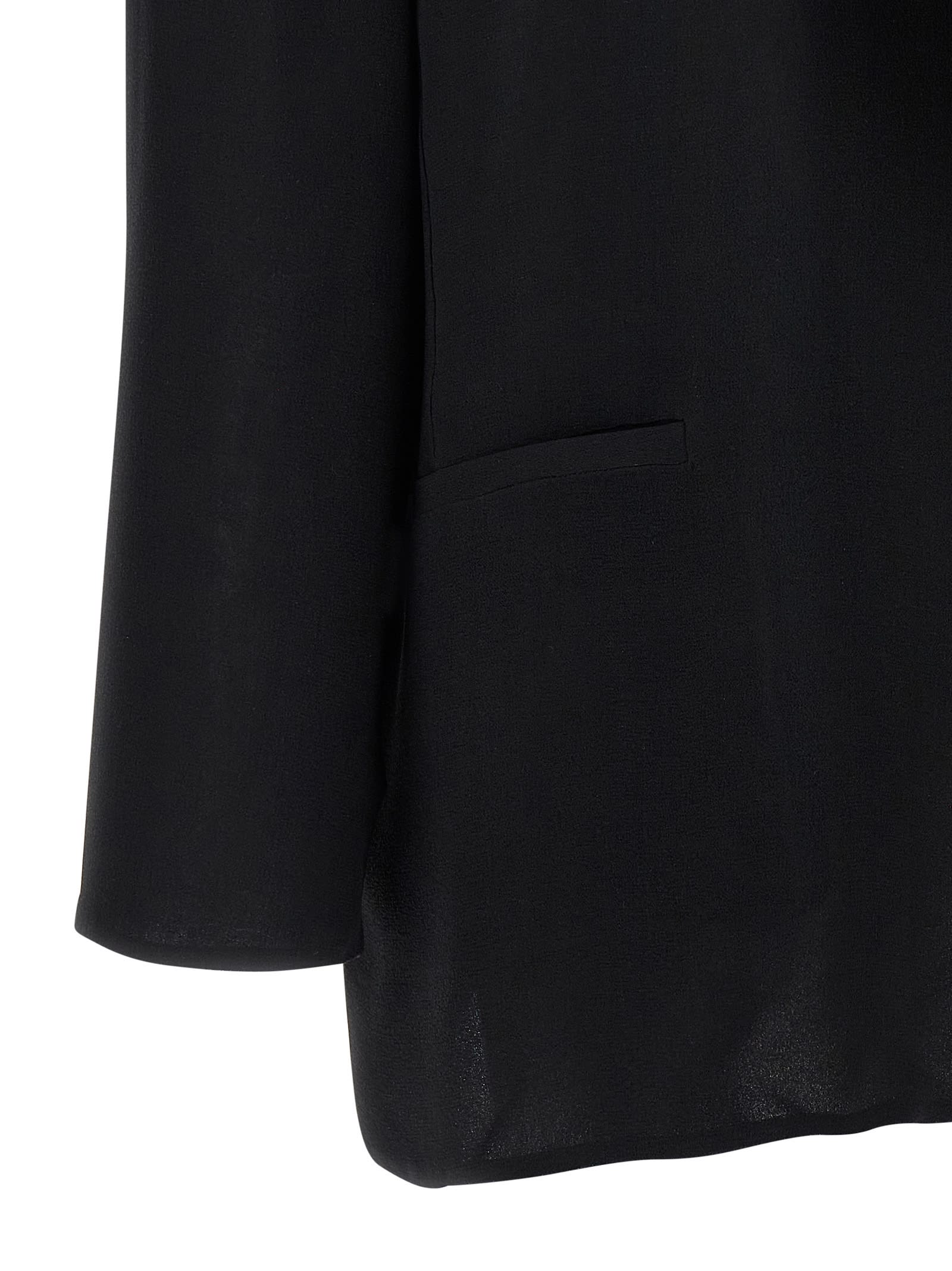 Alberta Ferretti Georgette Blazer Blazers Black In Black